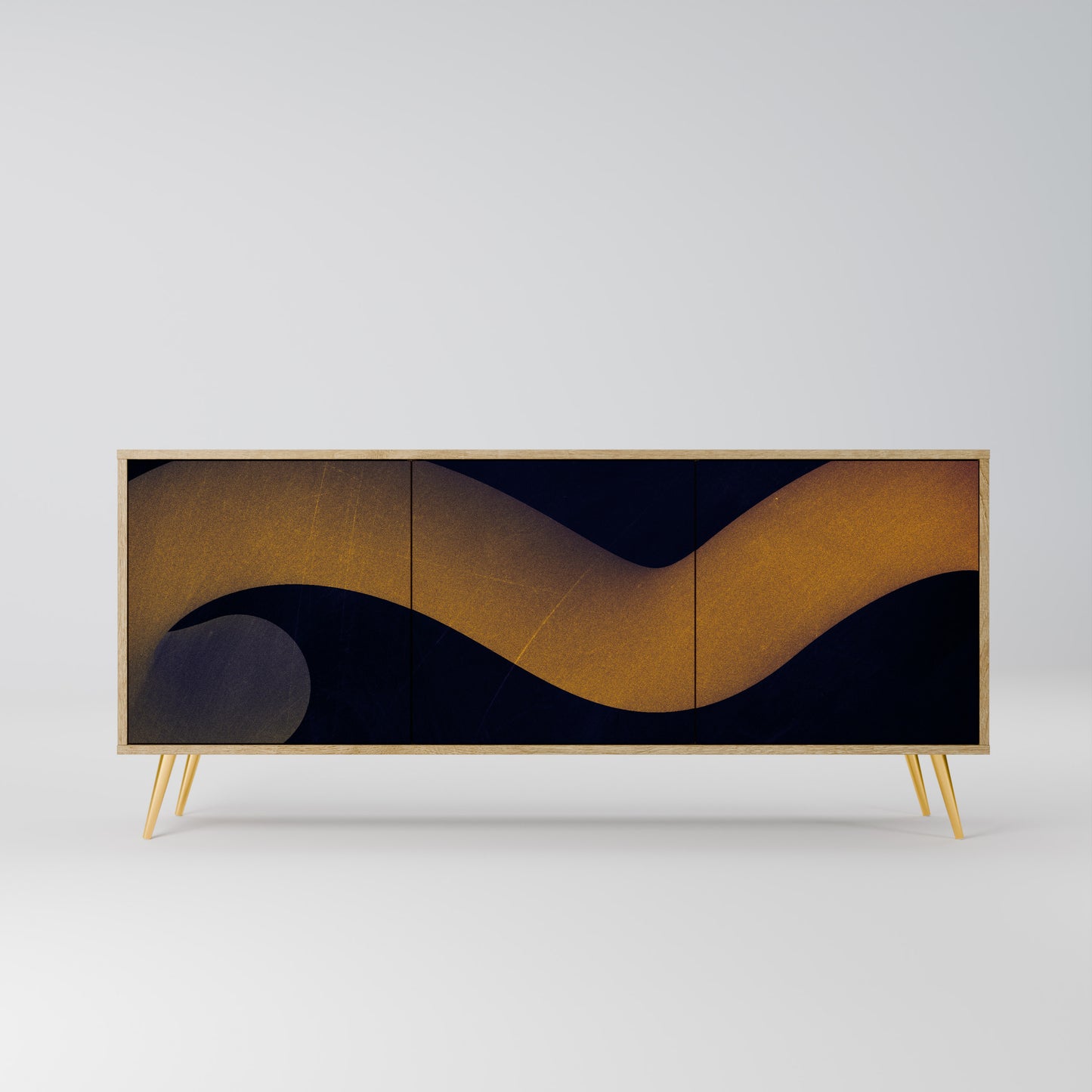 HOLLOW TIME 3-Door Sideboard in Oak Effect