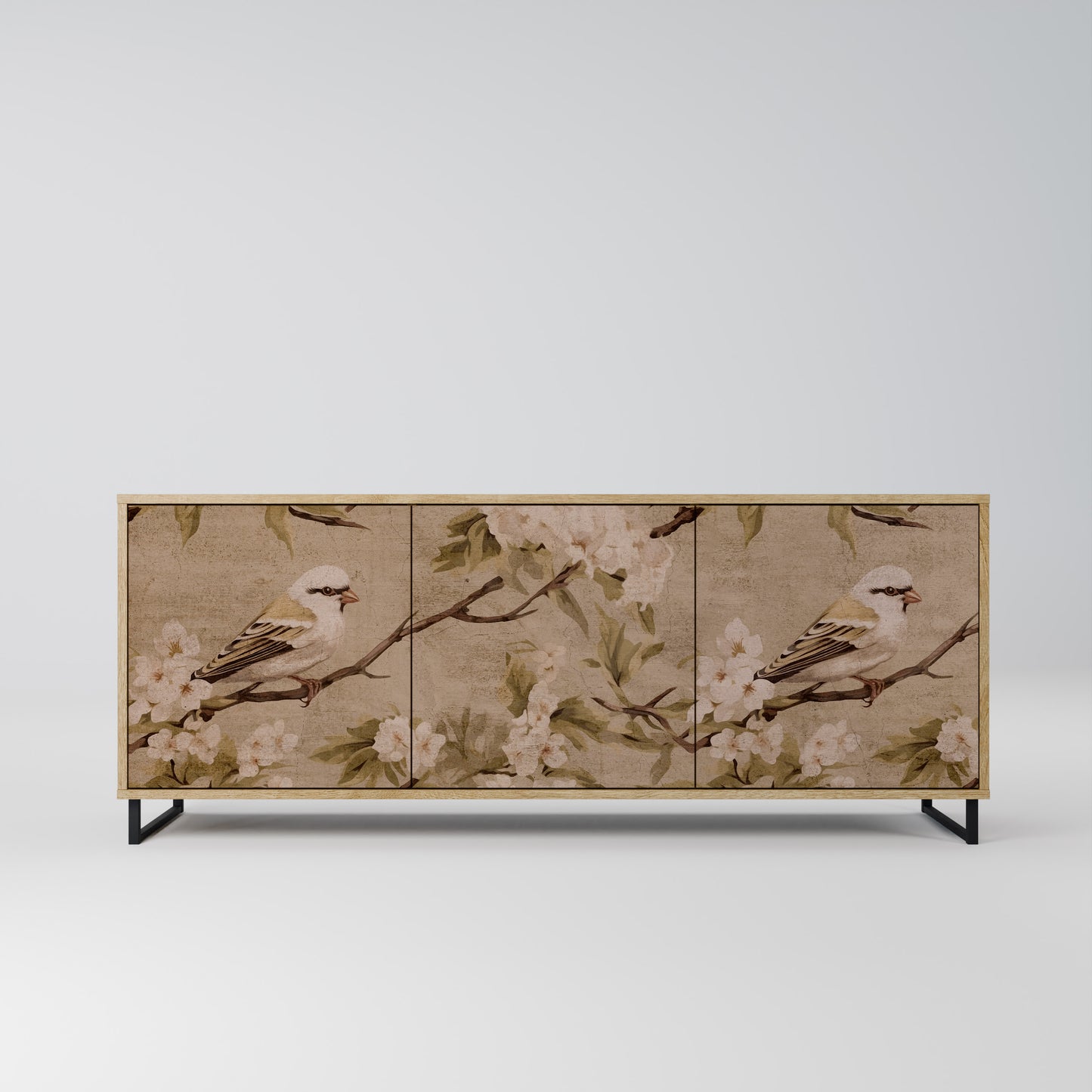 PETAL DISTINGUISH 3-Door Sideboard in Oak Effect