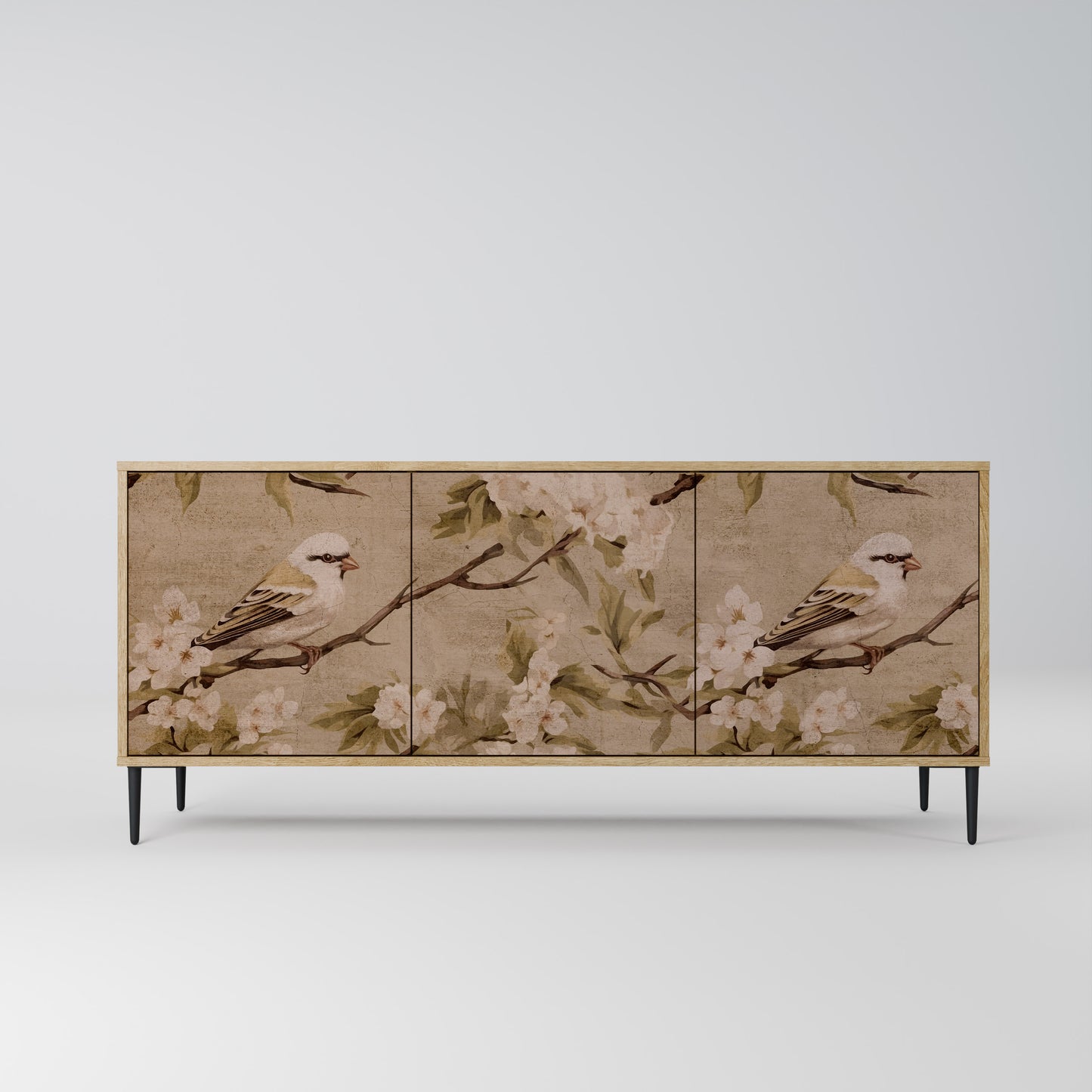 PETAL DISTINGUISH 3-Door Sideboard in Oak Effect