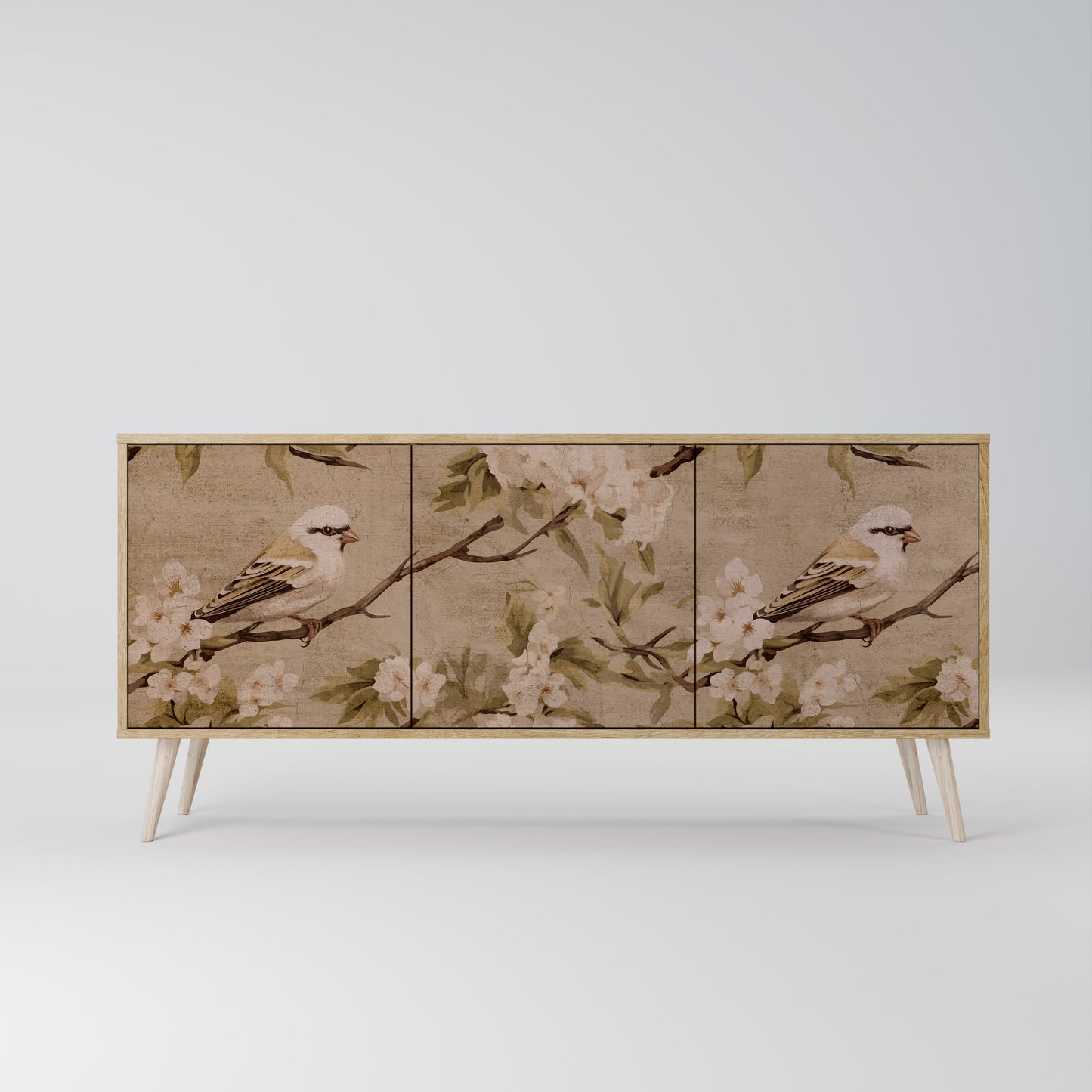 PETAL DISTINGUISH 3-Door Sideboard in Oak Effect