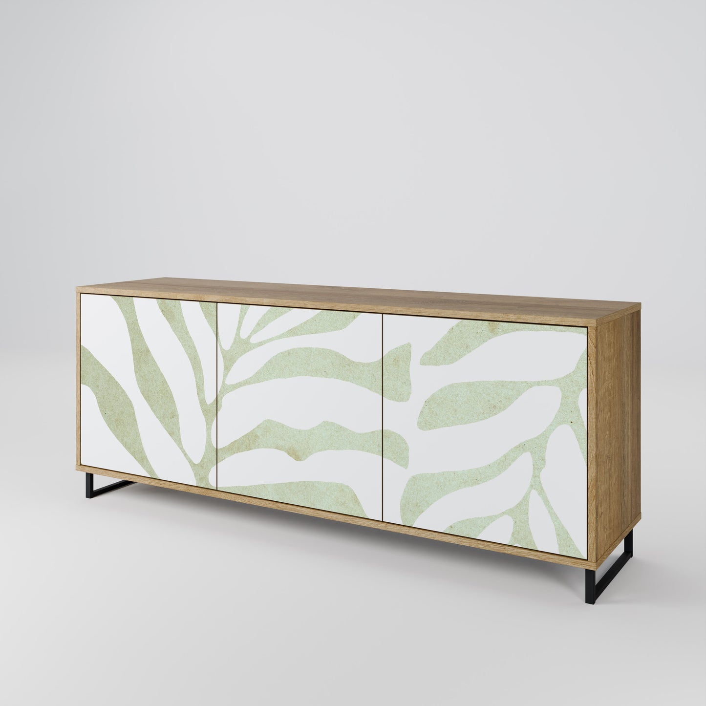BOTANICAL SPARK 3-dörrars skänk i ekeffekt