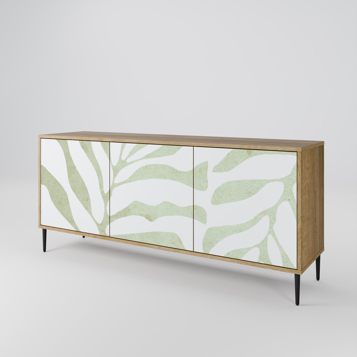 BOTANICAL SPARK 3-dörrars skänk i ekeffekt
