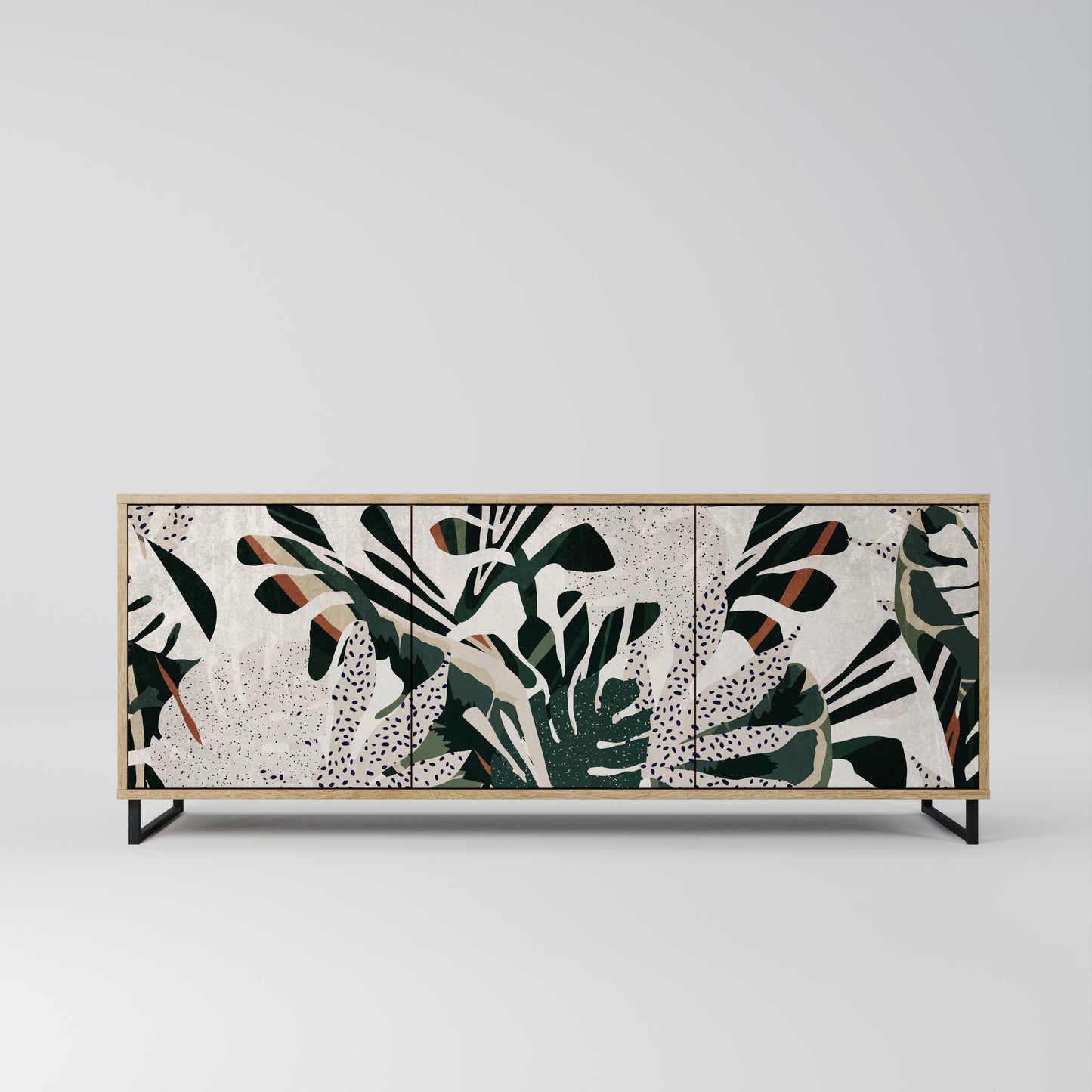 VERDURE FORMATION 3-Door Sideboard in Oak Effect
