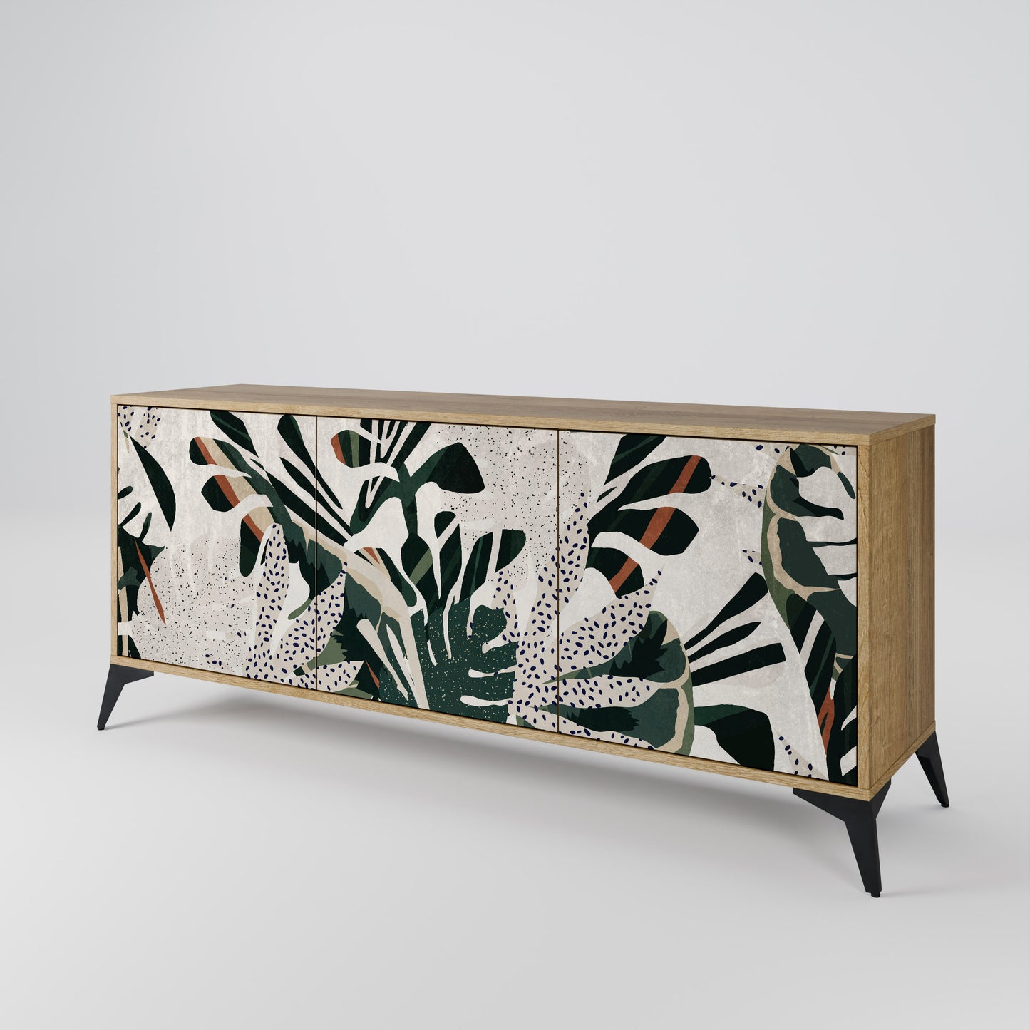 VERDURE FORMATION 3-Door Sideboard in Oak Effect
