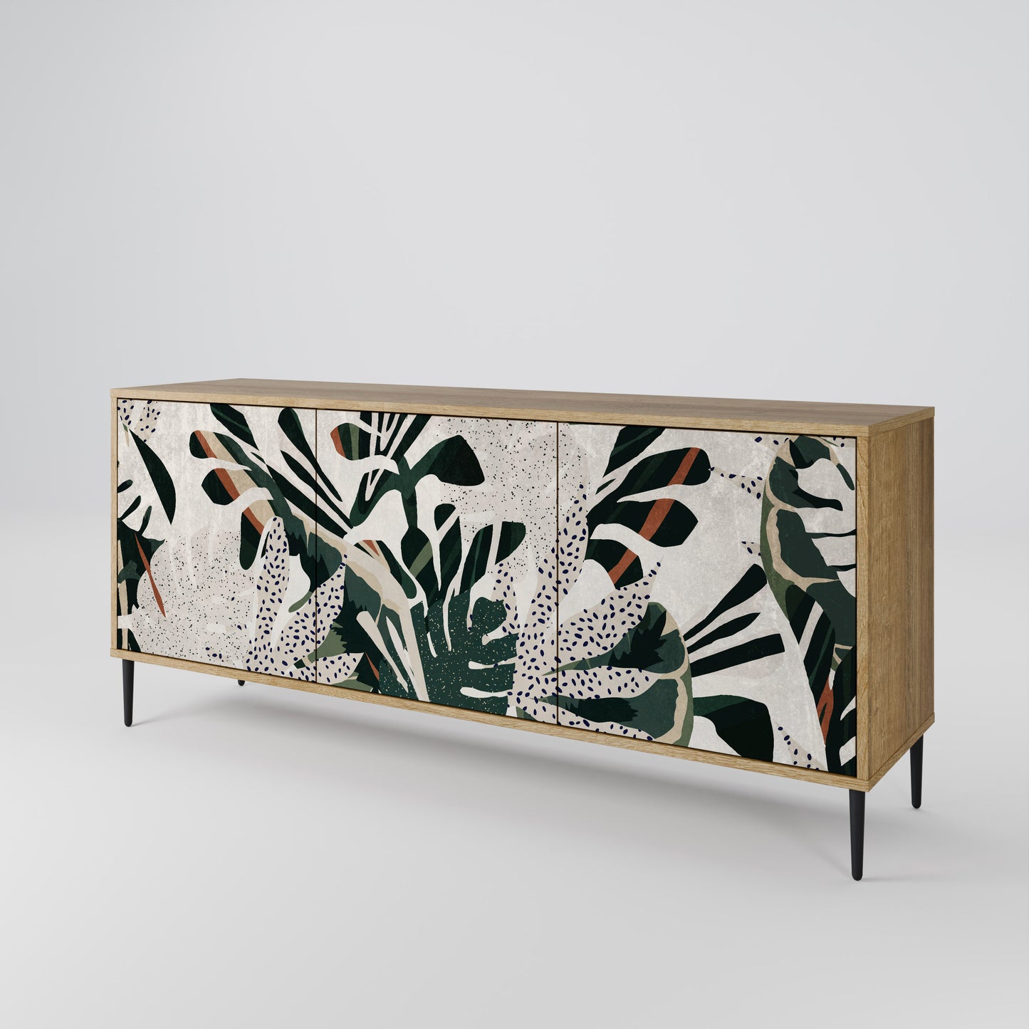 VERDURE FORMATION 3-Door Sideboard in Oak Effect