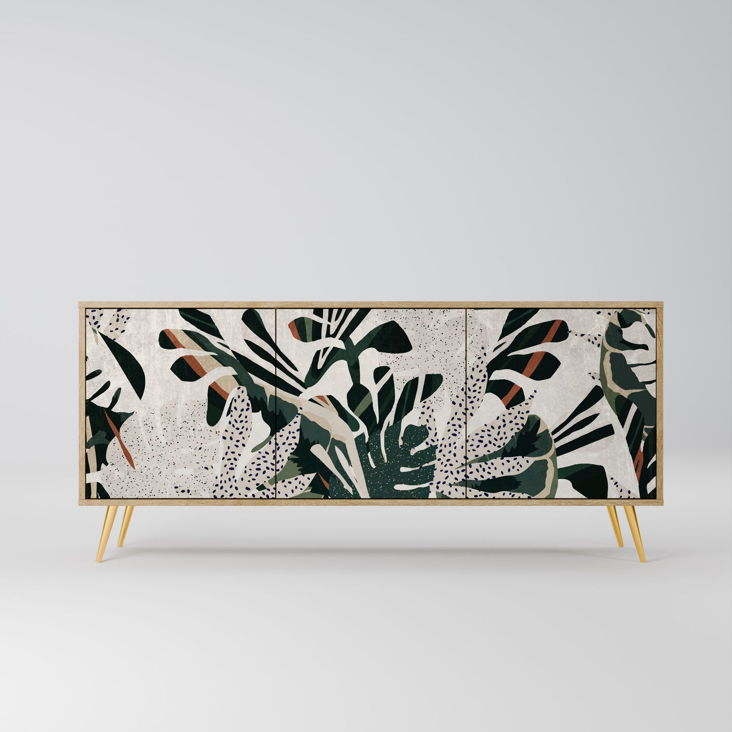 VERDURE FORMATION 3-Door Sideboard in Oak Effect