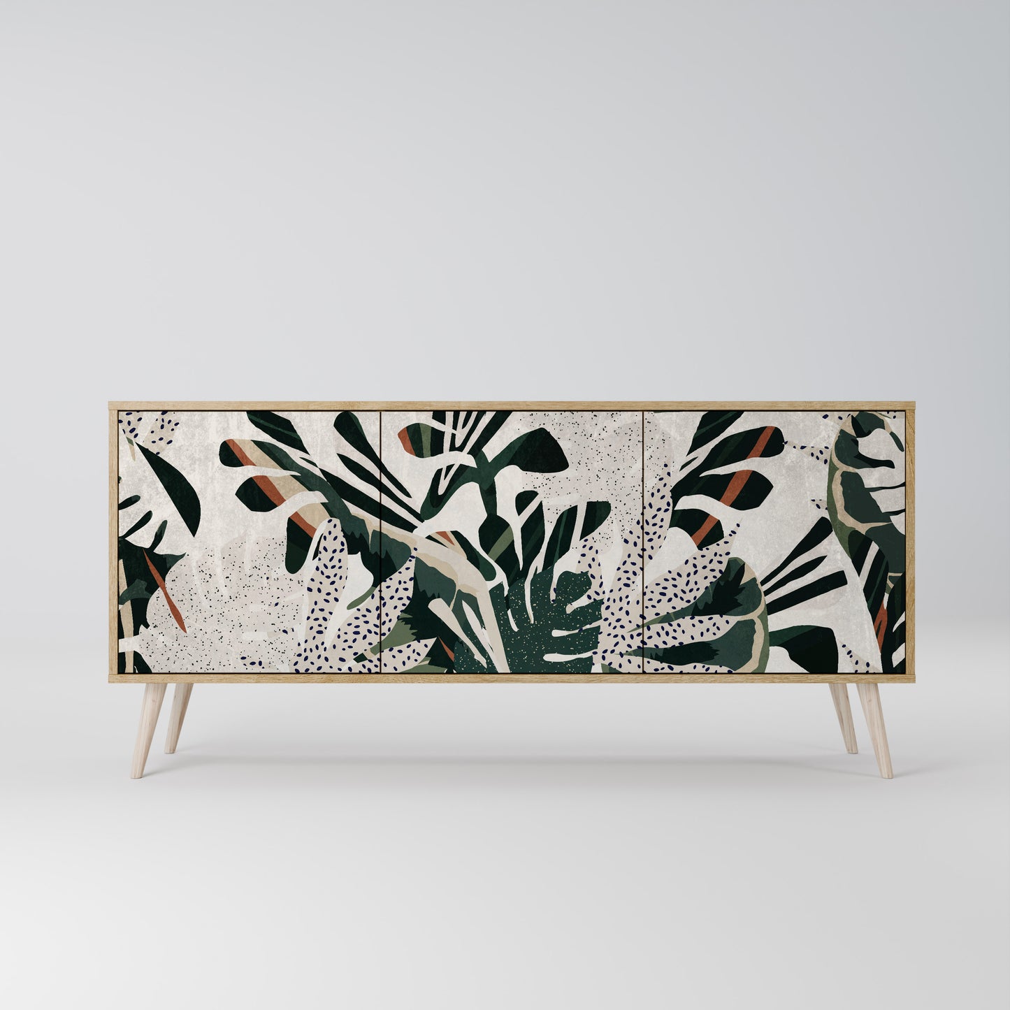 VERDURE FORMATION 3-Door Sideboard in Oak Effect