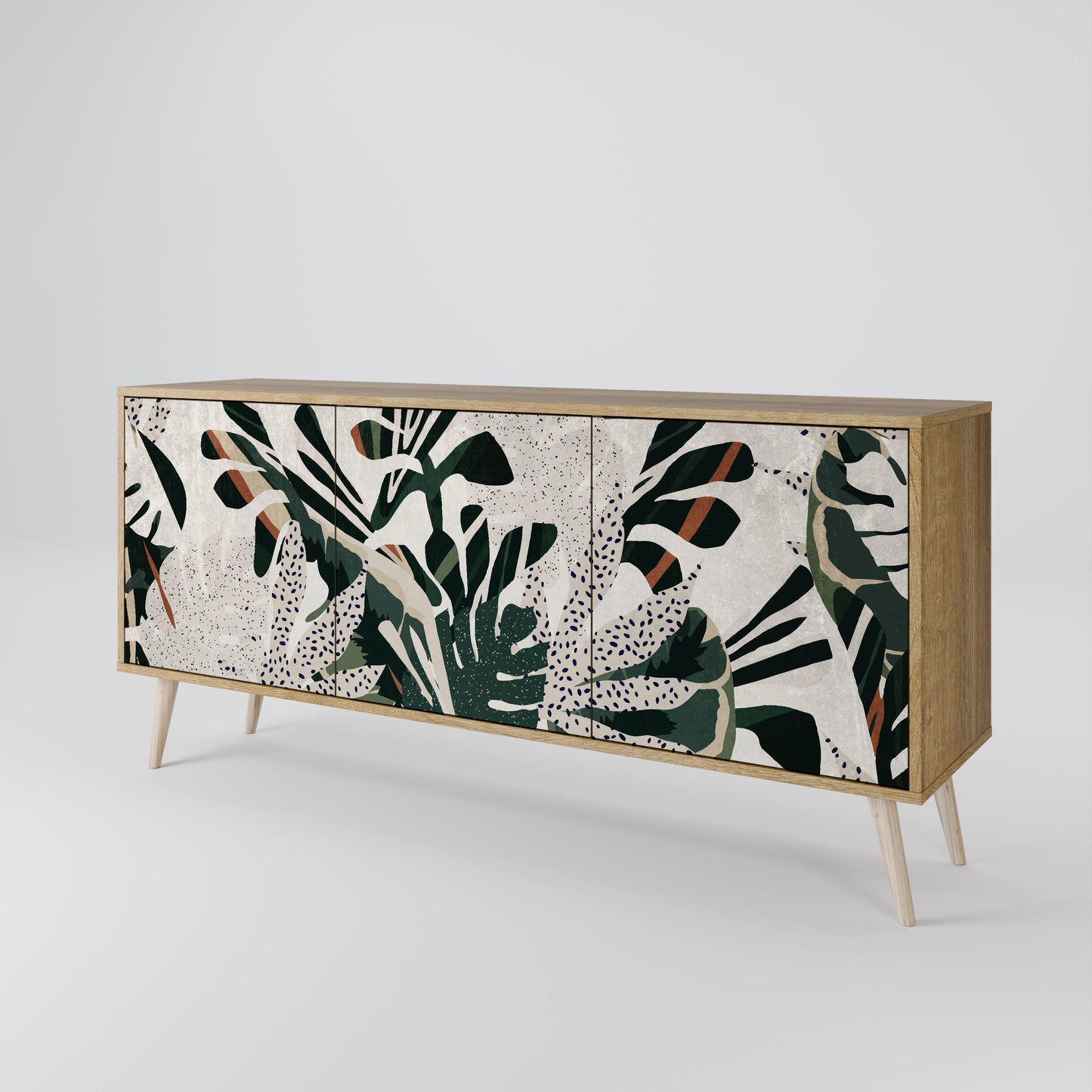 VERDURE FORMATION 3-Door Sideboard in Oak Effect