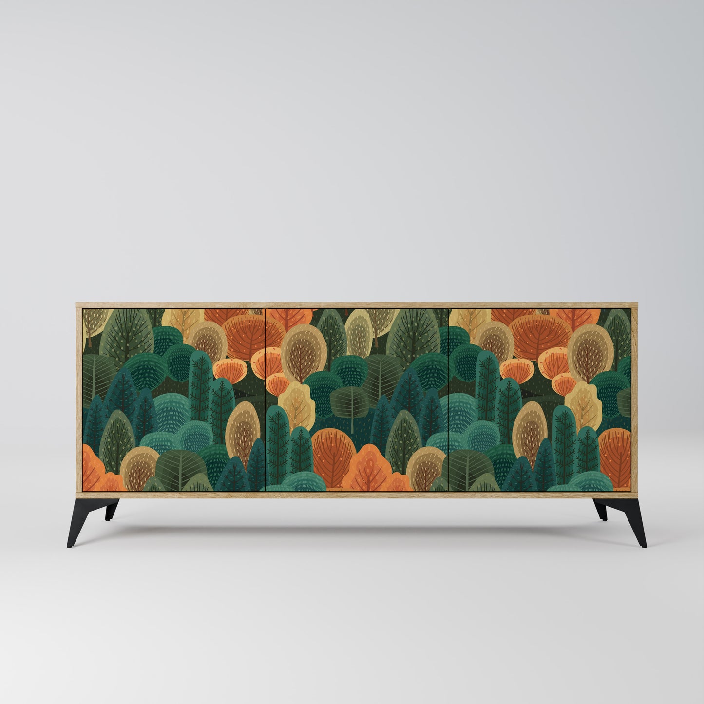 AUTUMN KALEIDOSCOPE 3-Door Sideboard in Oak Effect