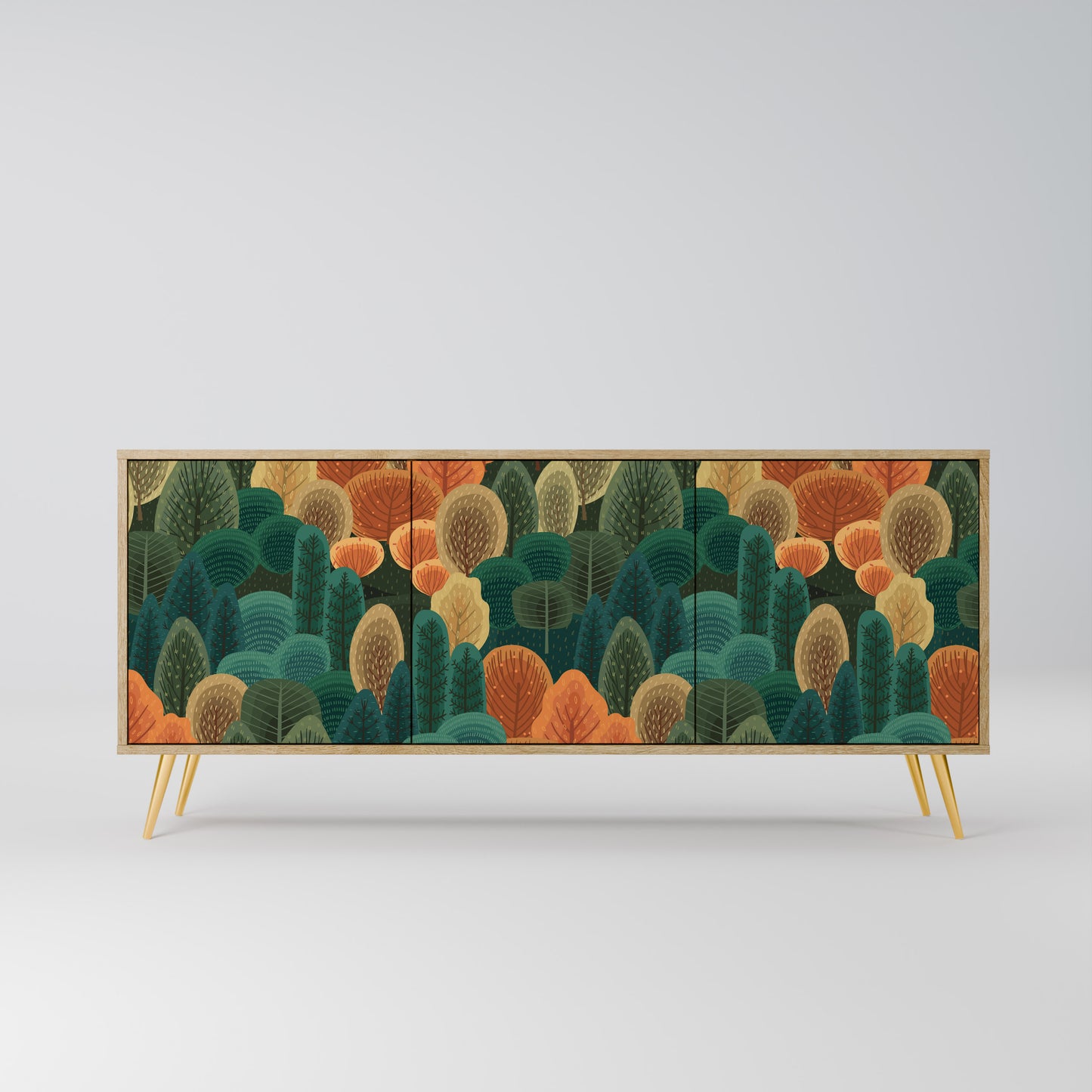 AUTUMN KALEIDOSCOPE 3-Door Sideboard in Oak Effect