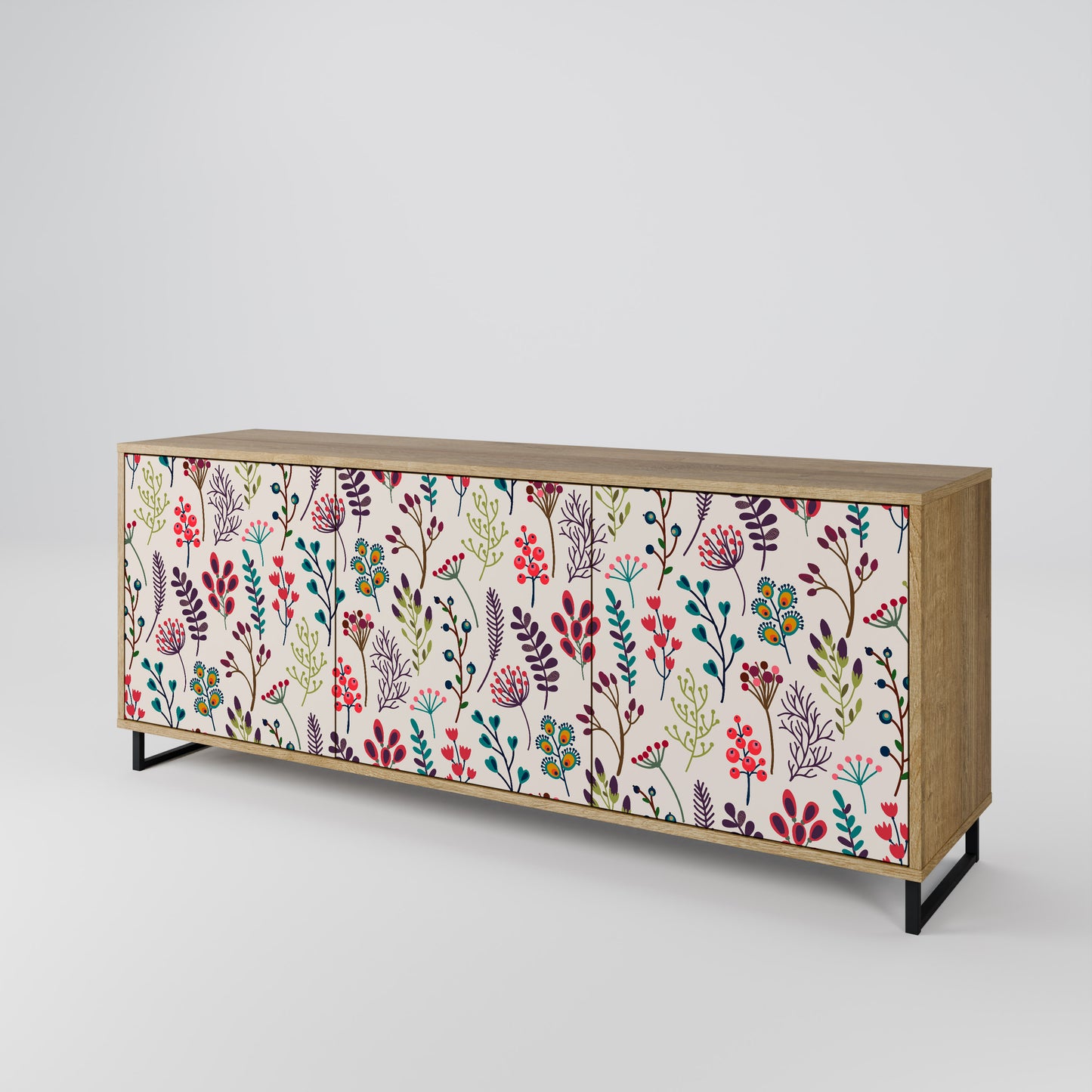 AUTUMN SUNDRIES 3-Door Sideboard in Oak Effect
