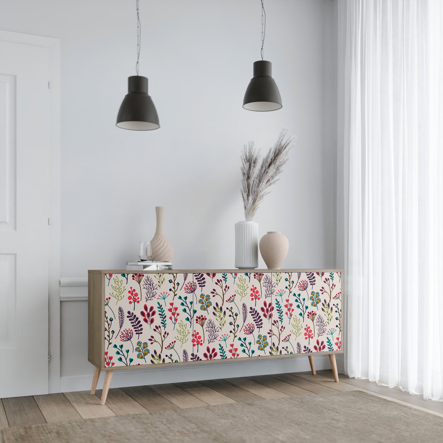 AUTUMN SUNDRIES 3-Door Sideboard in Oak Effect