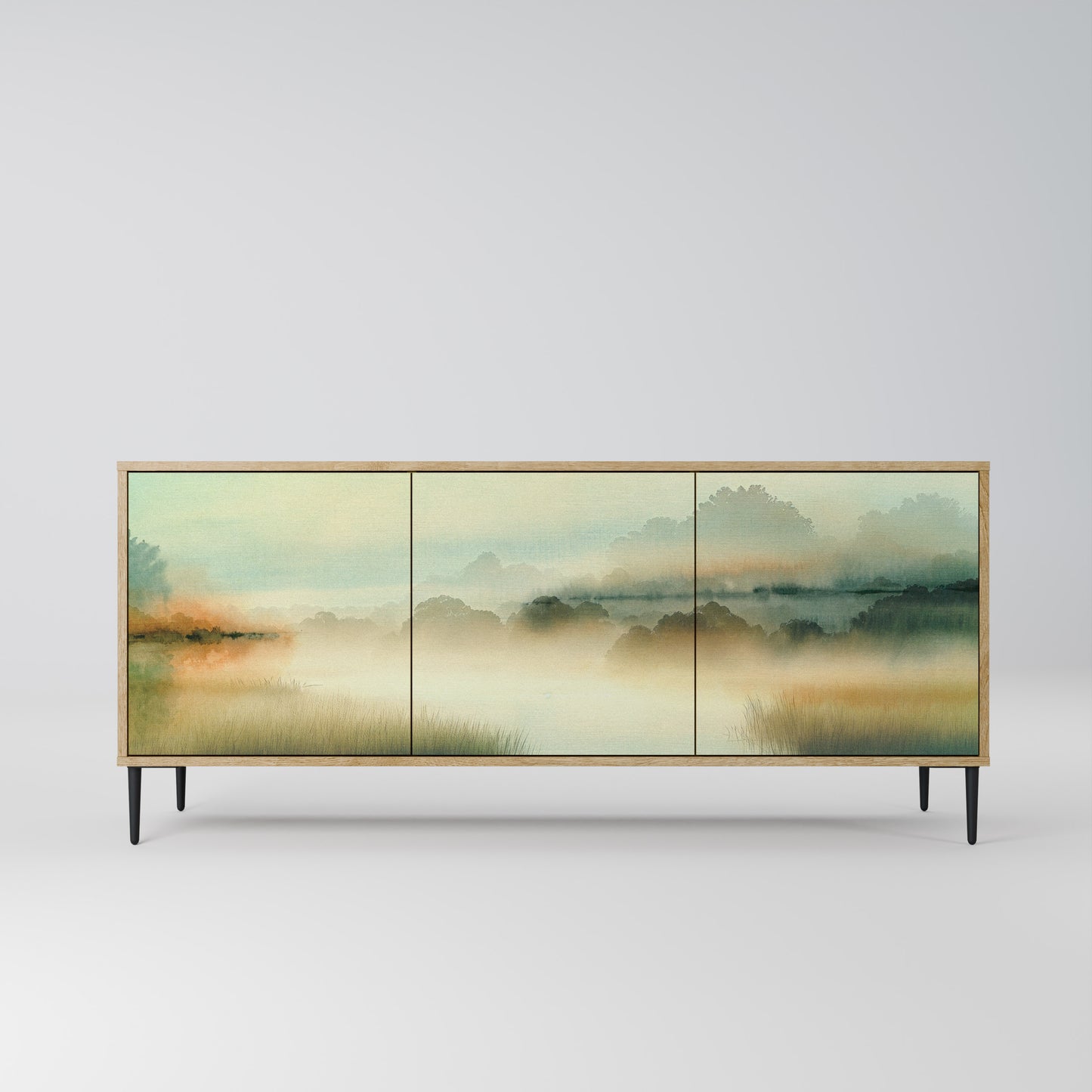 MORNING BY THE LAKE 3-Door Sideboard in Oak Effect