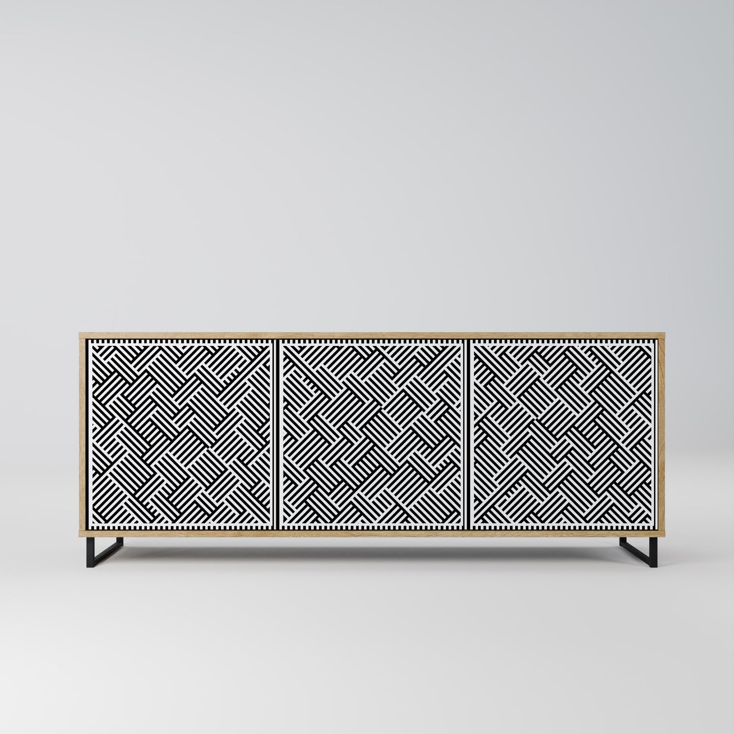 TEMPORARY SEQUENCE 3-Door Sideboard in Oak Effect