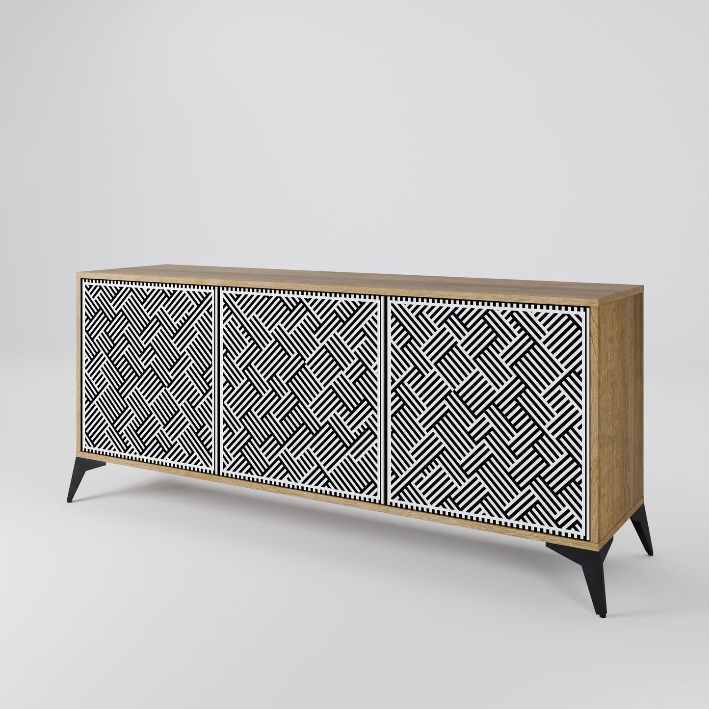 TEMPORARY SEQUENCE 3-Door Sideboard in Oak Effect
