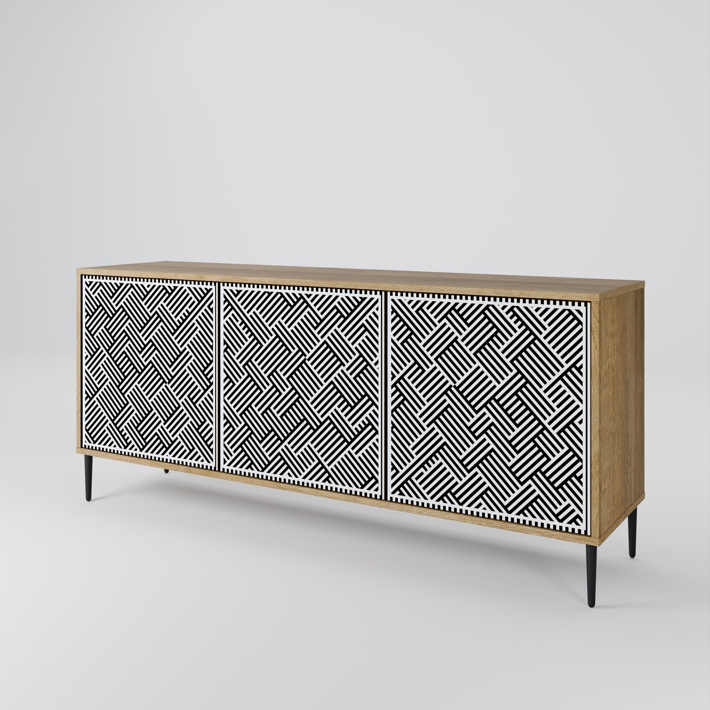 TEMPORARY SEQUENCE 3-Door Sideboard in Oak Effect