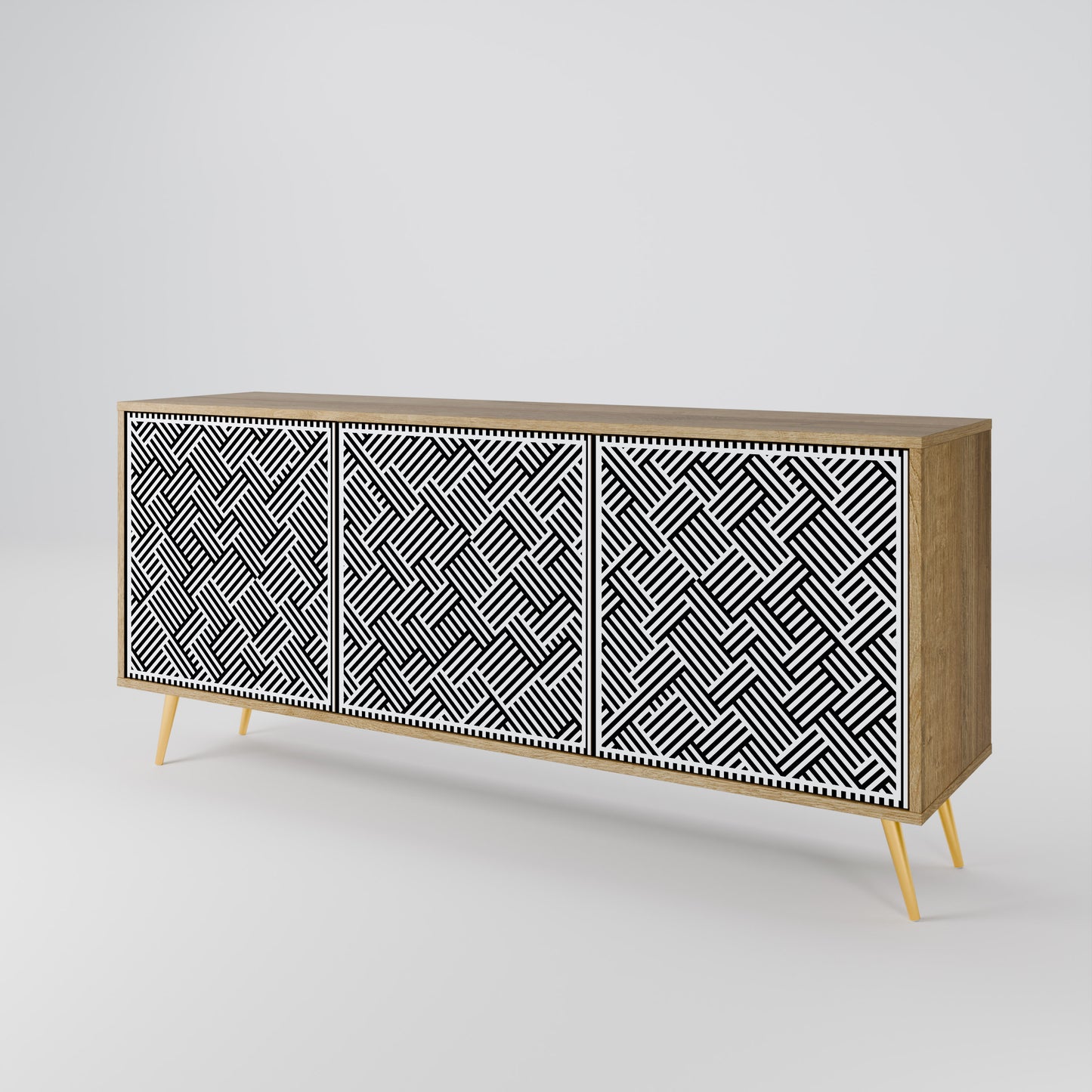 TEMPORARY SEQUENCE 3-Door Sideboard in Oak Effect