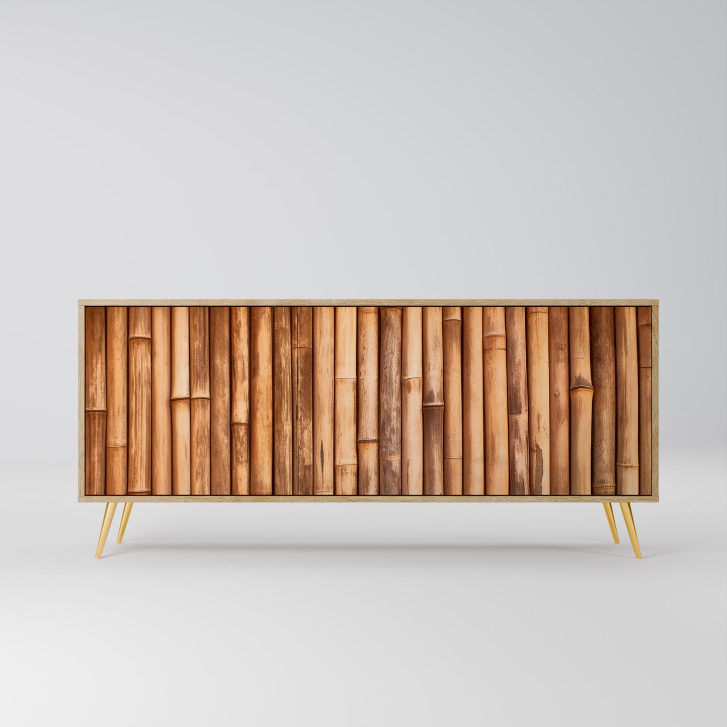 NATURAL WOOD 3-Door Sideboard in Oak Effect