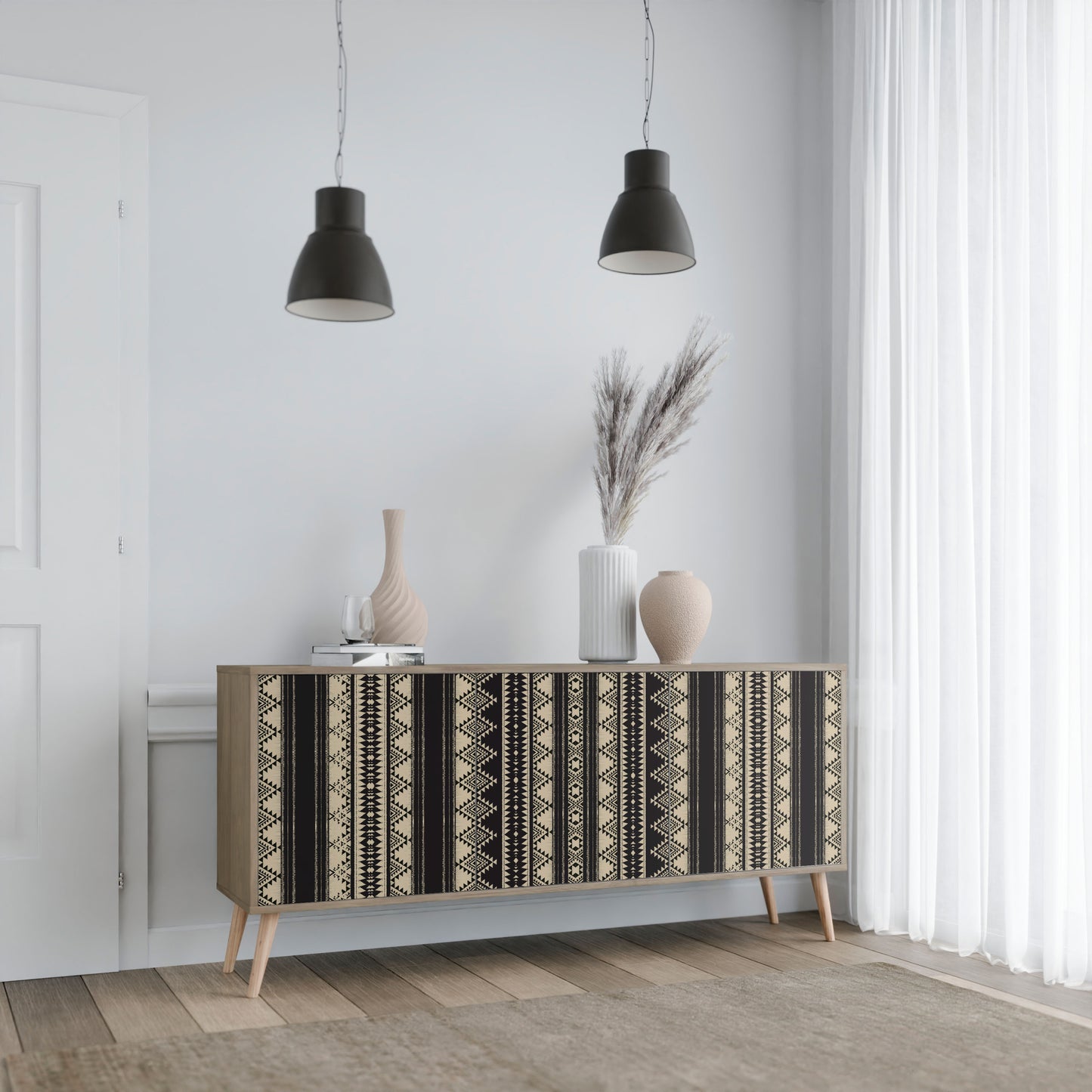 AZTEC 3-Door Sideboard in Oak Effect