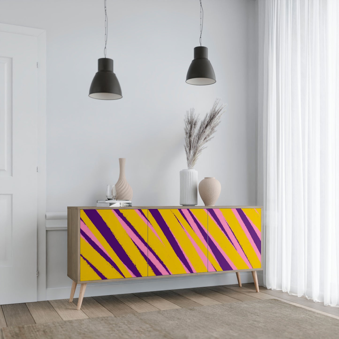 DREAMS COME TRUE 3-Door Sideboard in Oak Effect