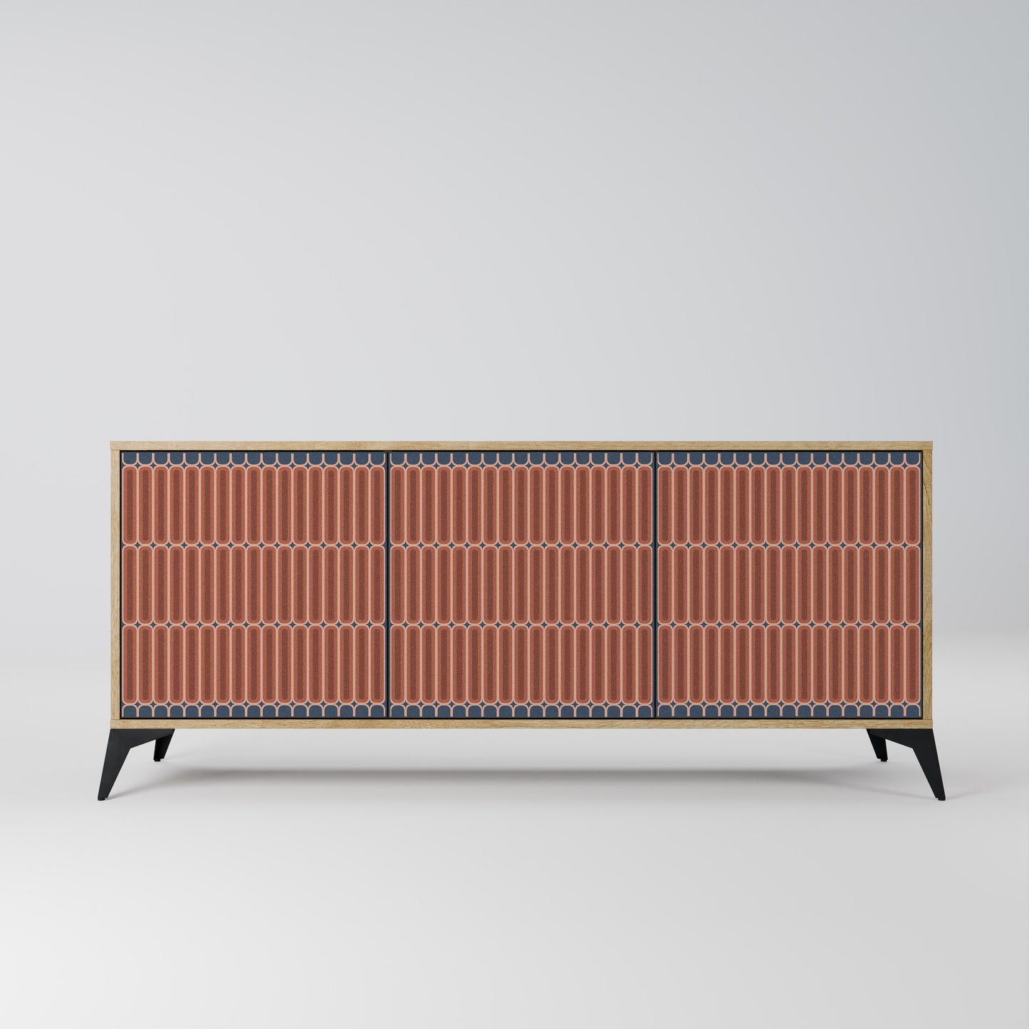 HYPNOTIC GATE 3-Door Sideboard in Oak Effect