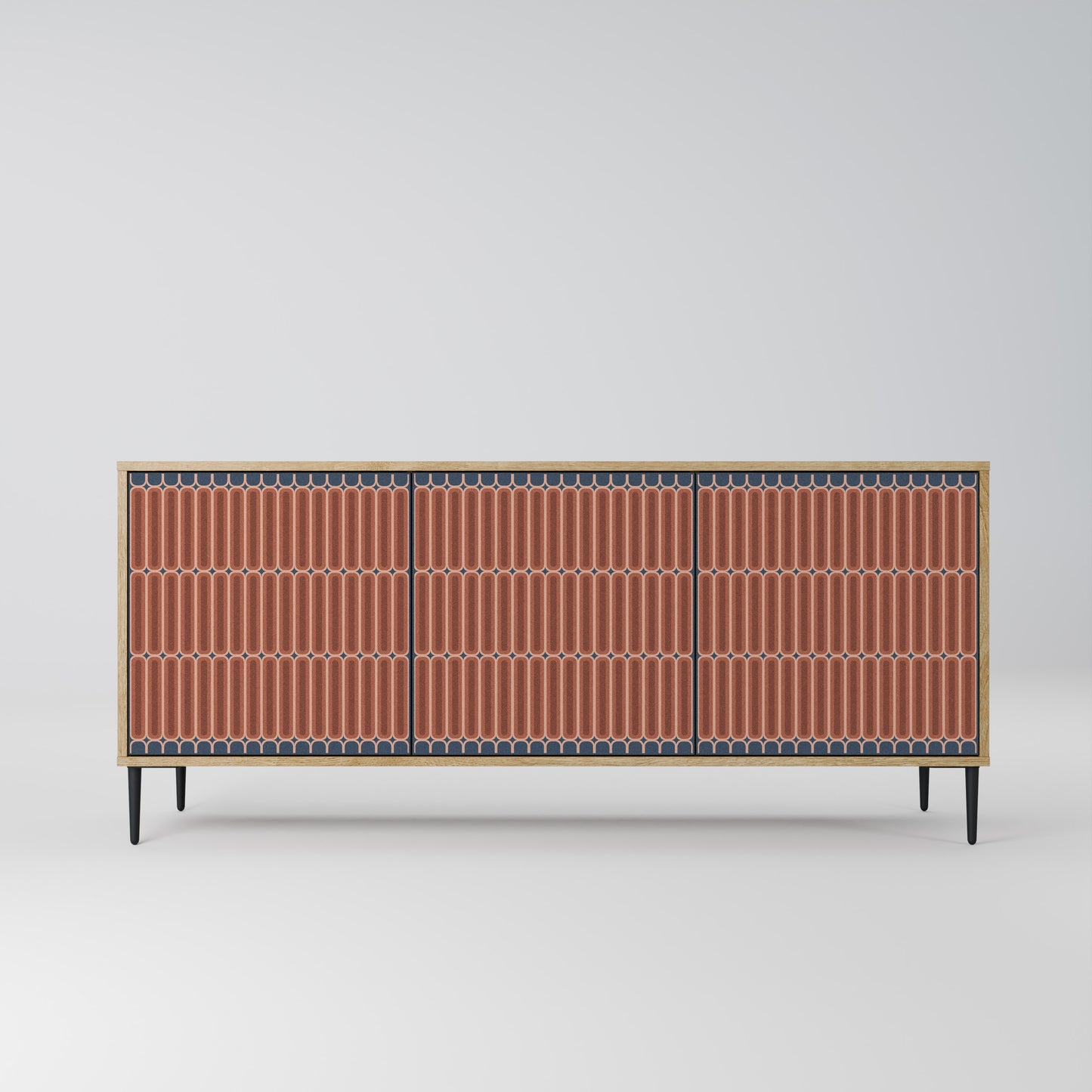 HYPNOTIC GATE 3-Door Sideboard in Oak Effect