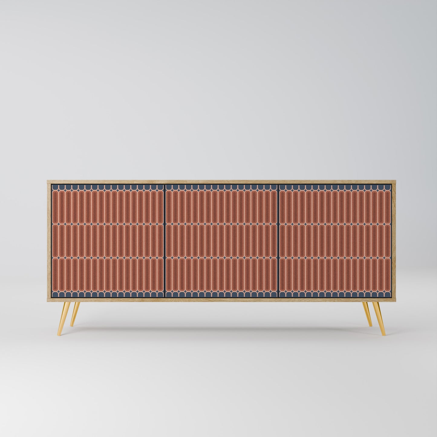 HYPNOTIC GATE 3-Door Sideboard in Oak Effect