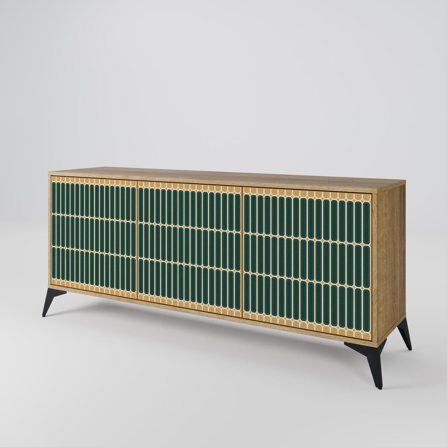 ILUSION GATE 3-Door Sideboard in Oak Effect