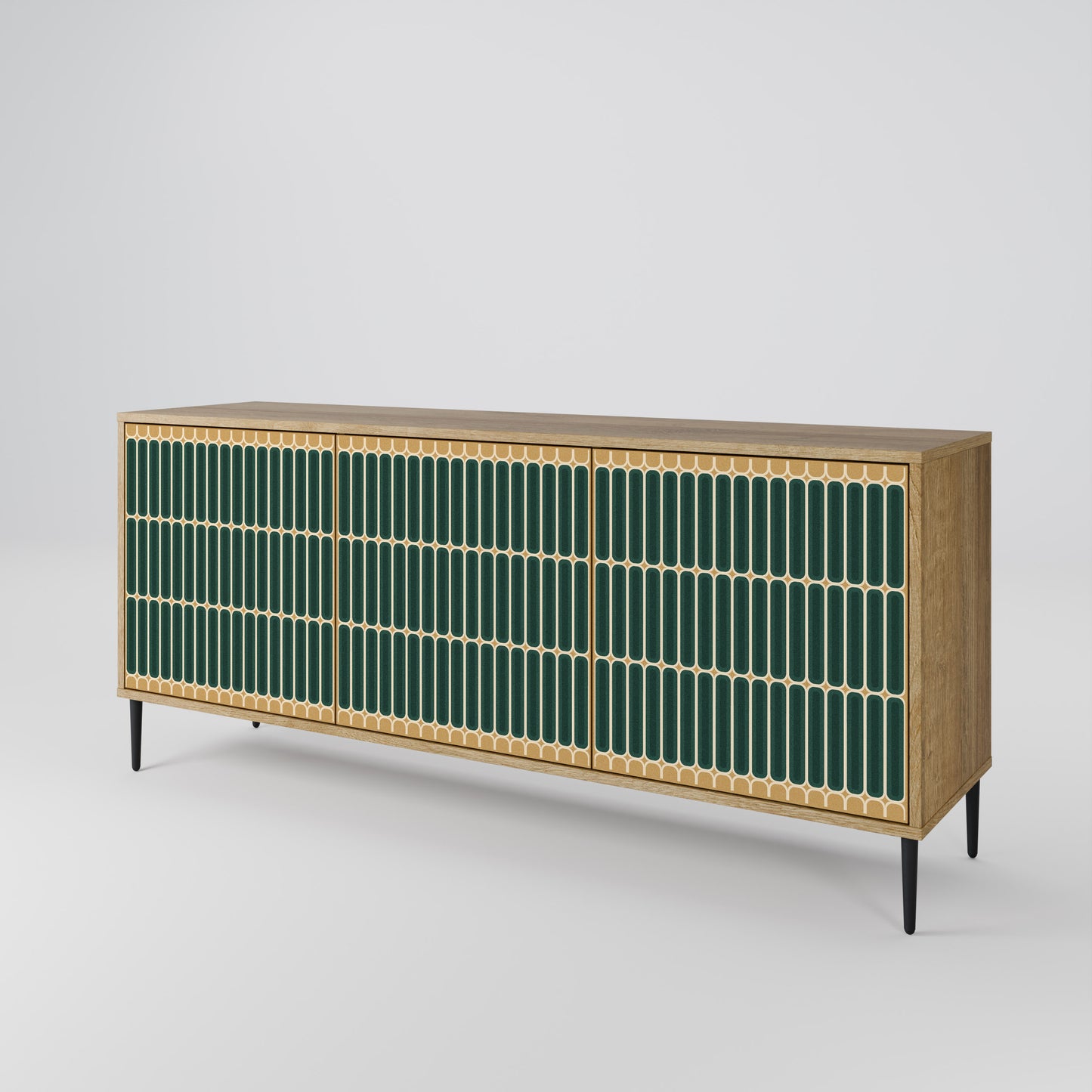 ILUSION GATE 3-Door Sideboard in Oak Effect