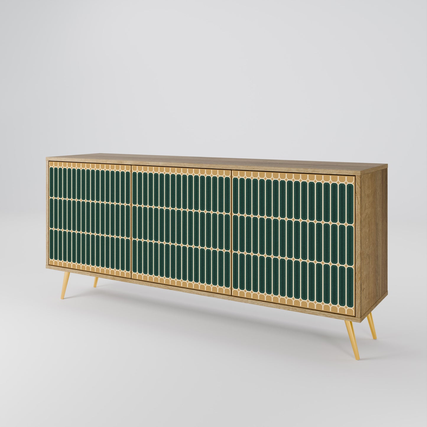 ILUSION GATE 3-Door Sideboard in Oak Effect