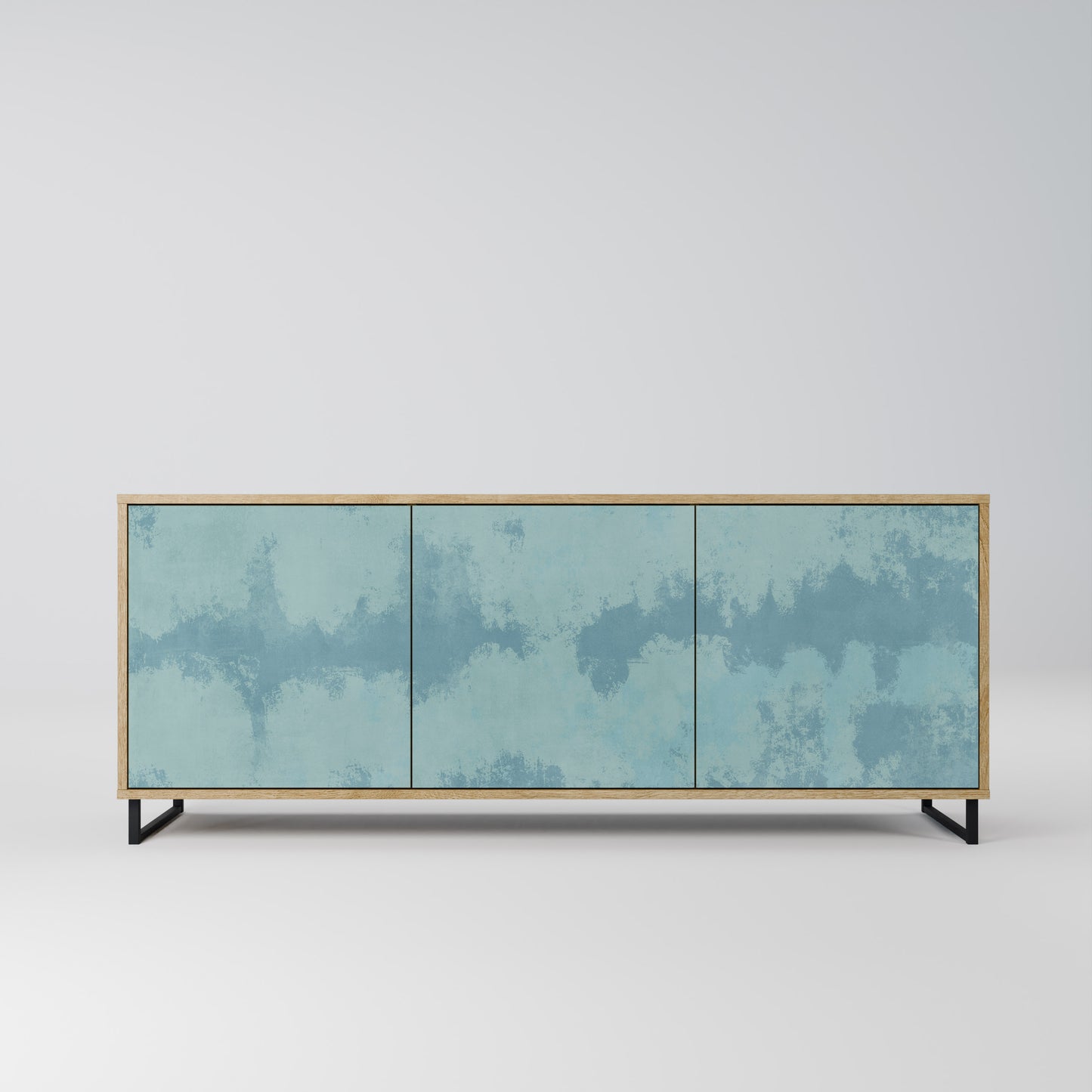SKY WASH 3-Door Sideboard in Oak Effect