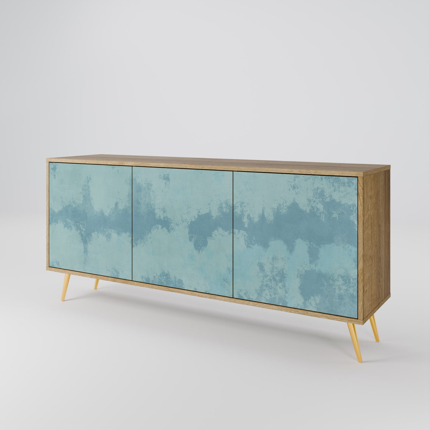 SKY WASH 3-Door Sideboard in Oak Effect