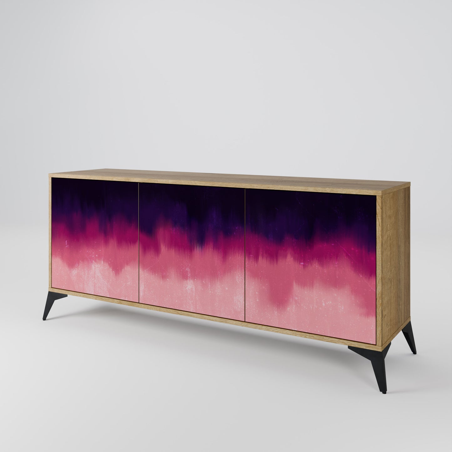 AURORA BOREALIS 3-Door Sideboard in Oak Effect