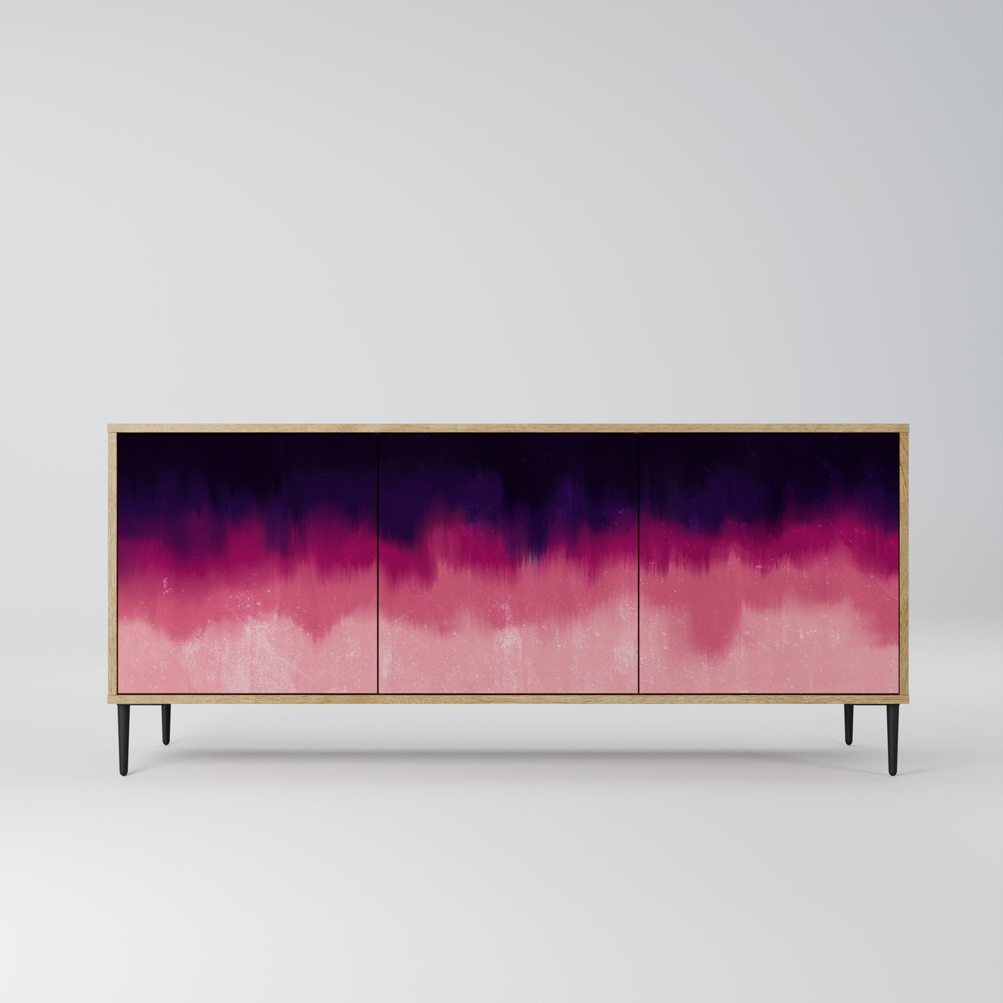 AURORA BOREALIS 3-Door Sideboard in Oak Effect