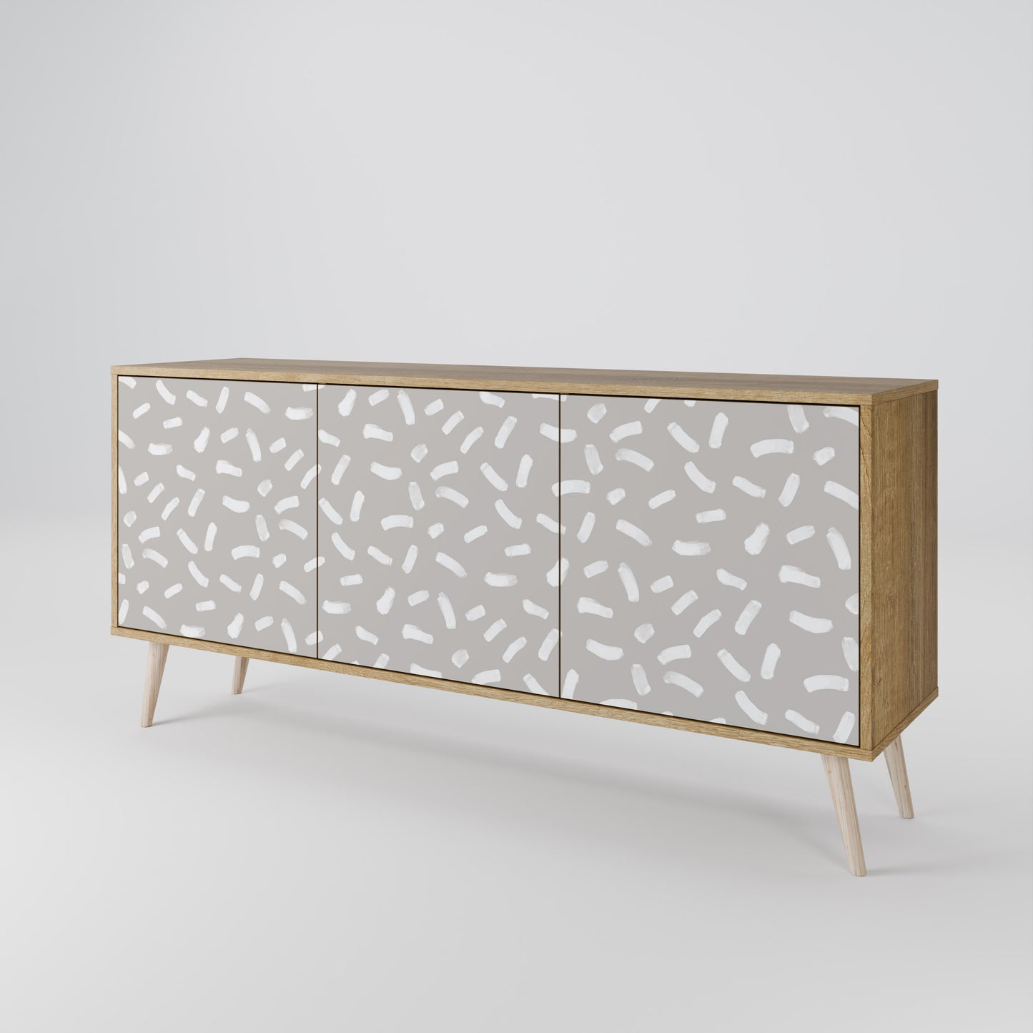 PASSING SECONDS 3-Door Sideboard in Oak Effect