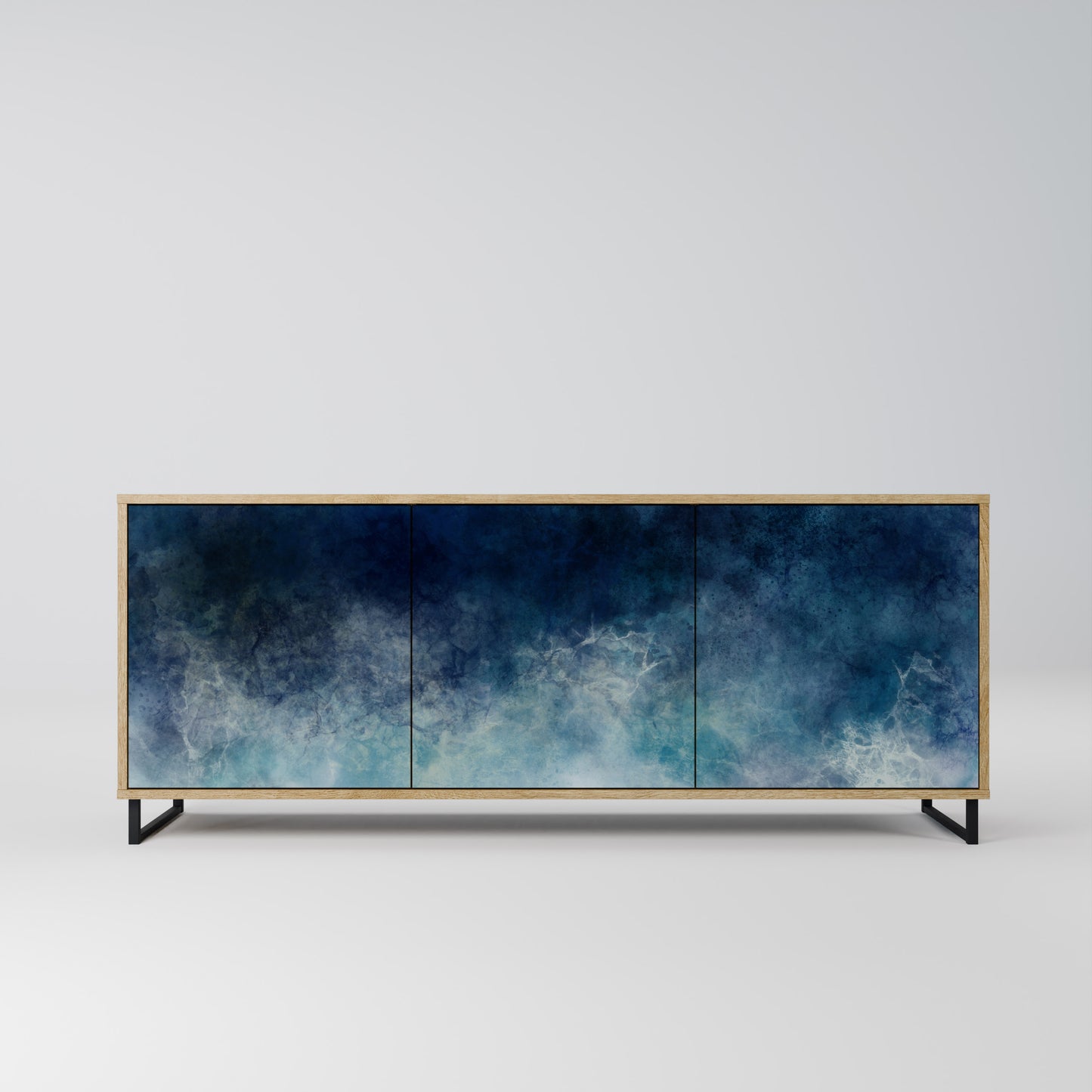 CELESTIAL FALL 3-Door Sideboard in Oak Effect
