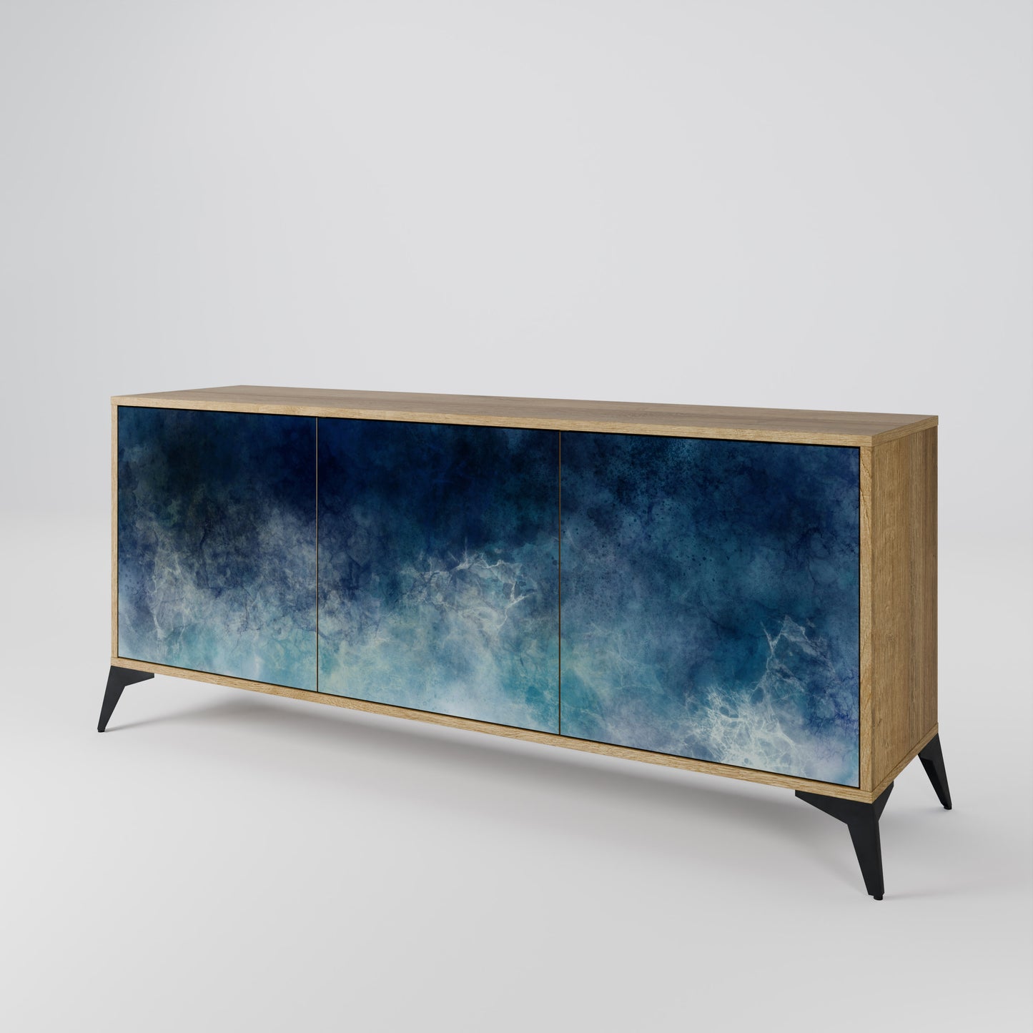 CELESTIAL FALL 3-Door Sideboard in Oak Effect