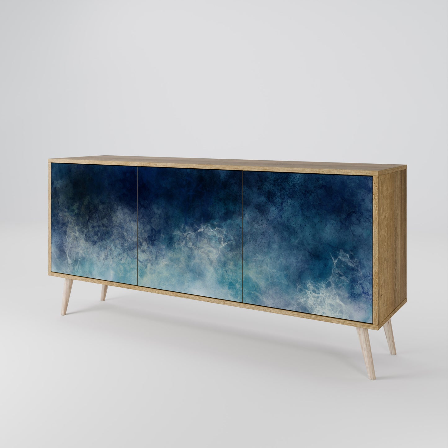 CELESTIAL FALL 3-Door Sideboard in Oak Effect