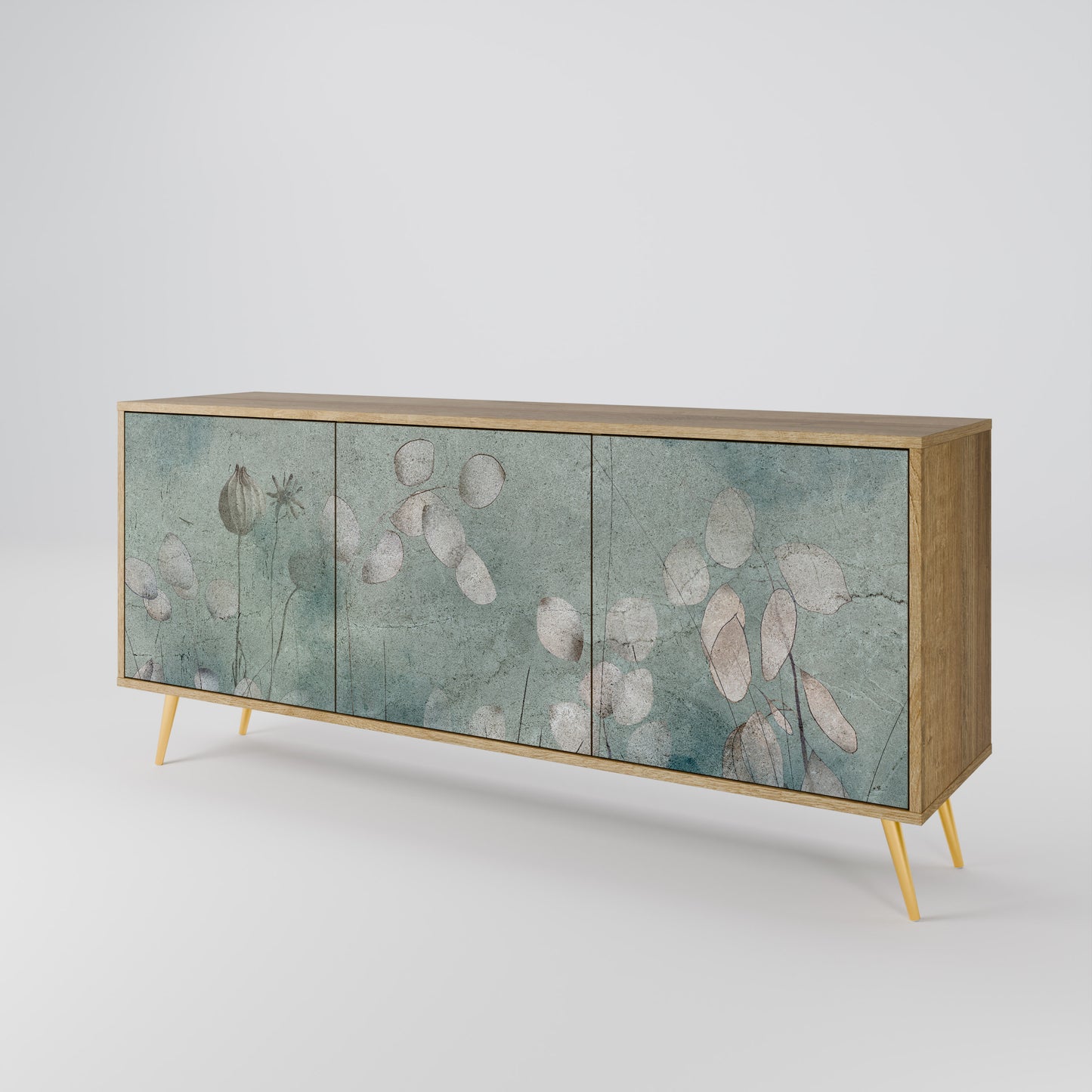 NIGHT LADY 3-Door Sideboard in Oak Effect