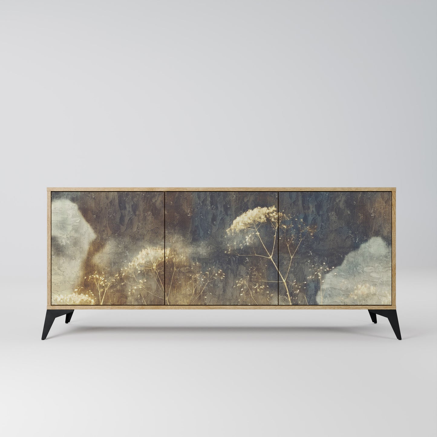 GENTLE POWER 3-Door Sideboard in Oak Effect