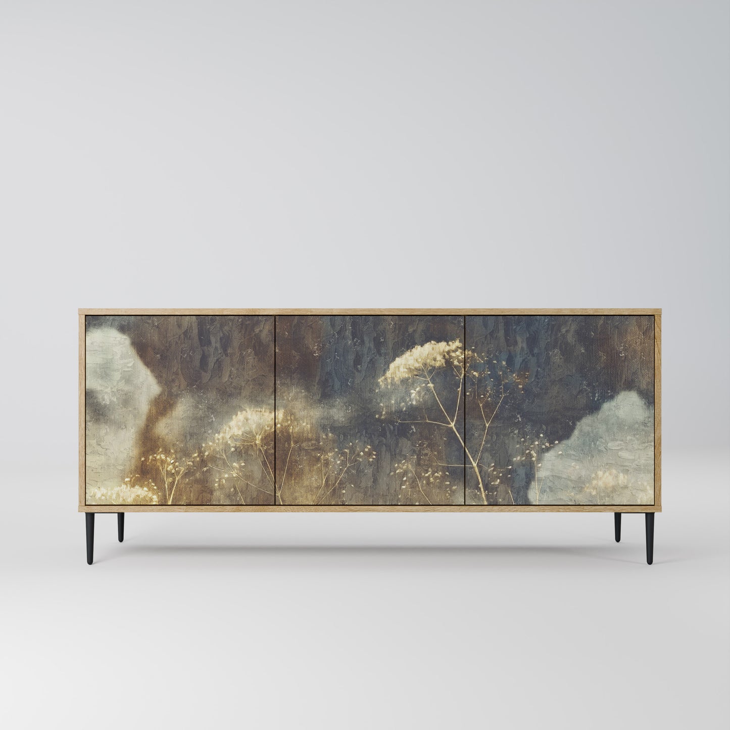 GENTLE POWER 3-Door Sideboard in Oak Effect