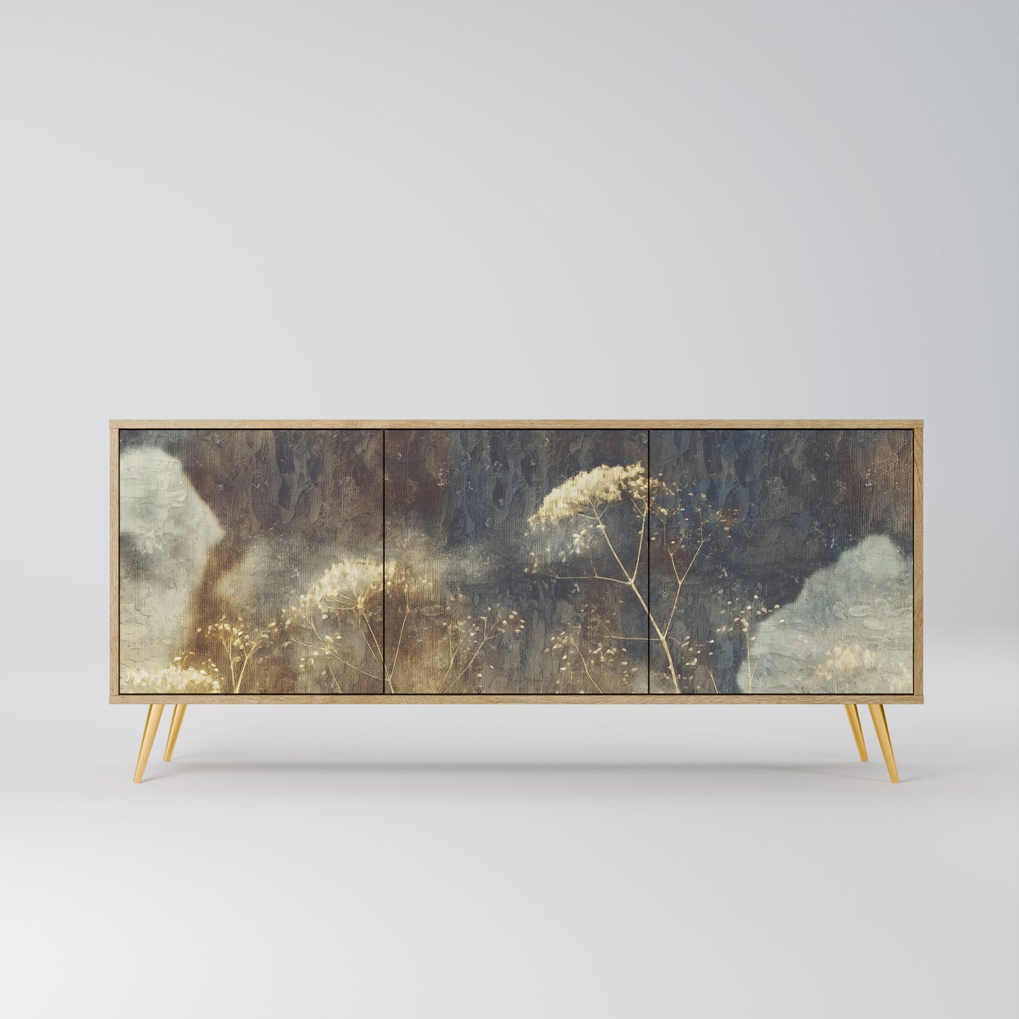GENTLE POWER 3-Door Sideboard in Oak Effect