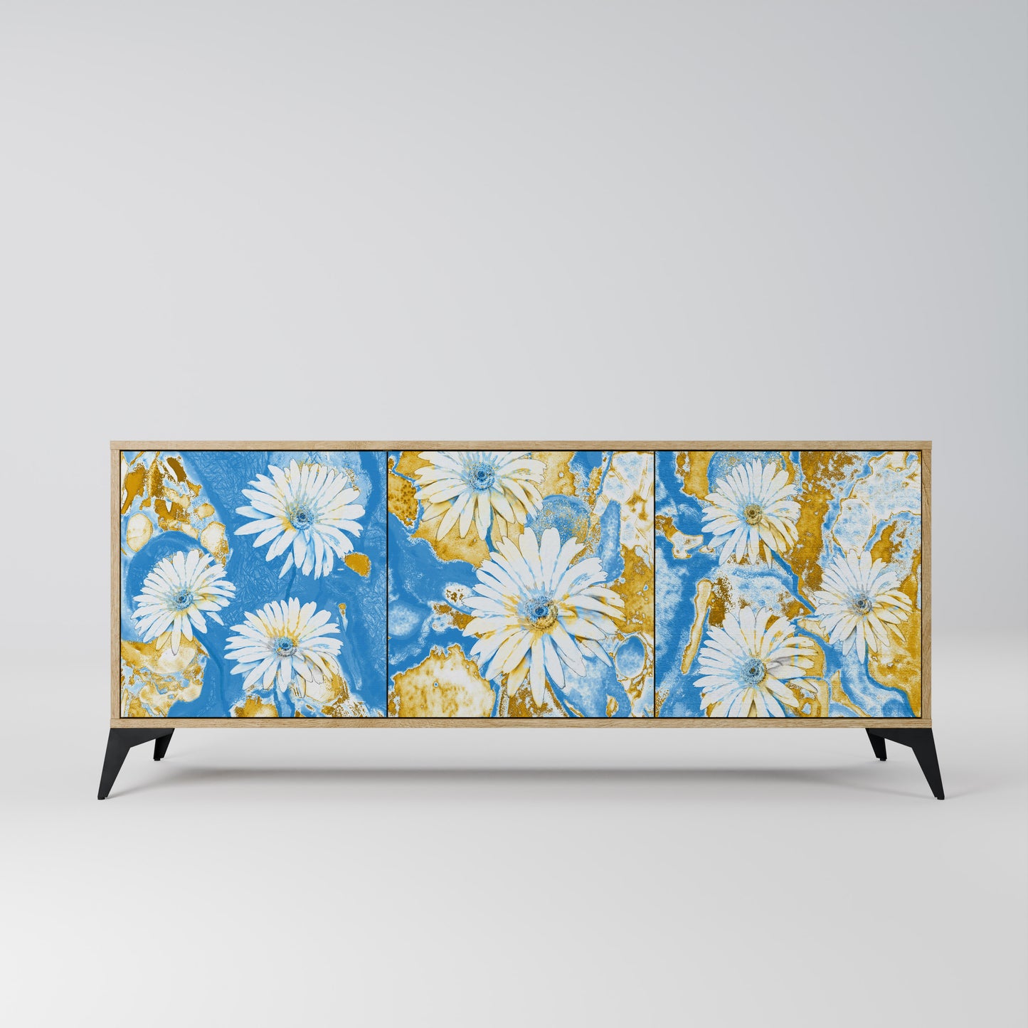 DAISY LUXE 3-Door Sideboard in Oak Effect