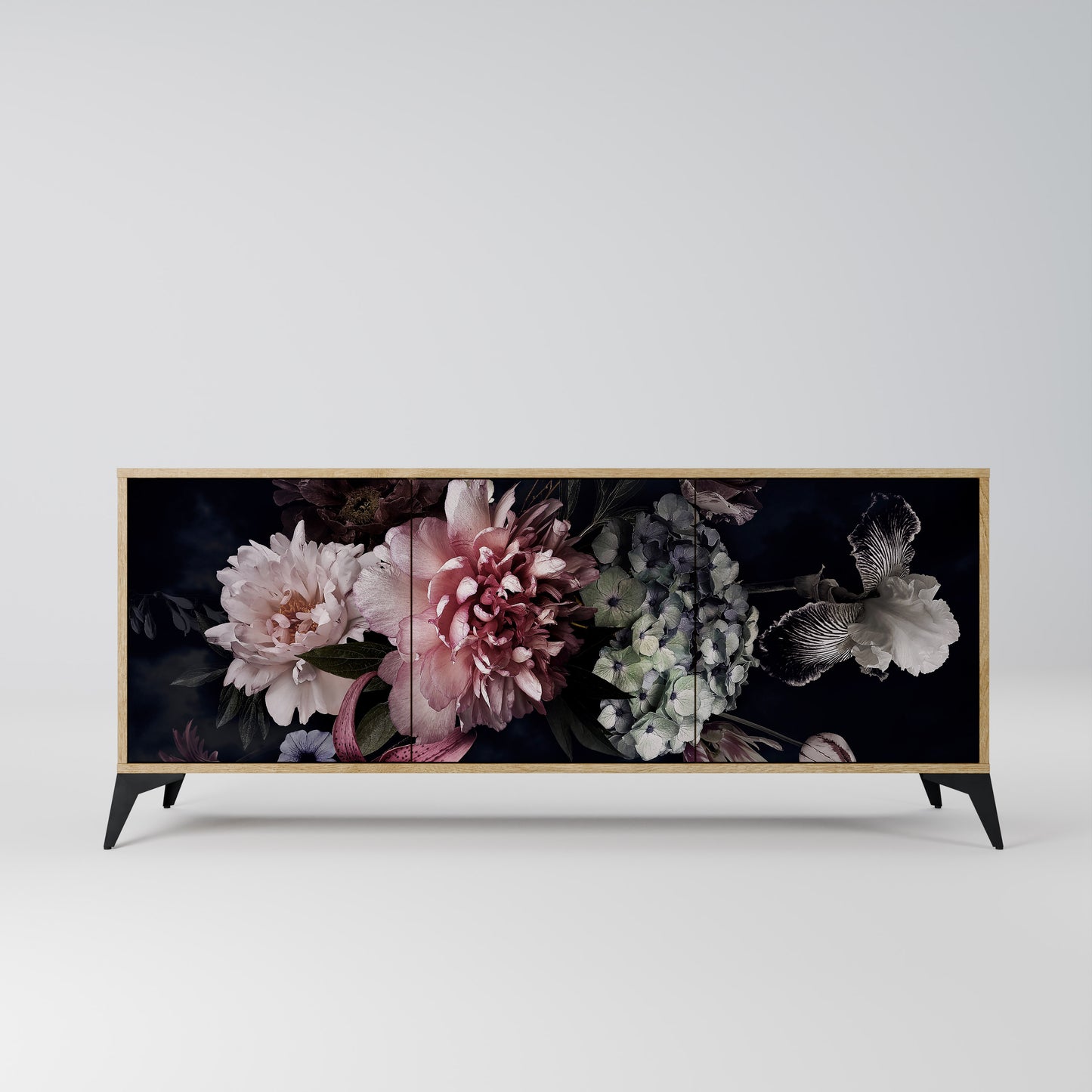 PURE BLOSSOM 3-Door Sideboard in Oak Effect