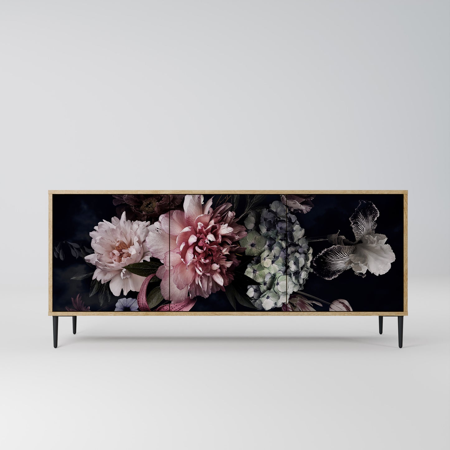 PURE BLOSSOM 3-Door Sideboard in Oak Effect