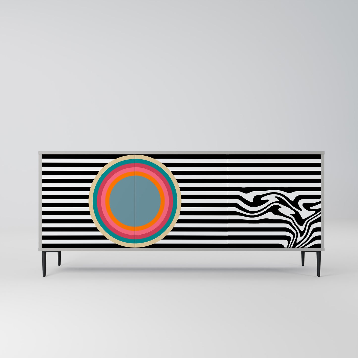 SPECTRA SHOWCASE 3-Door Sideboard in Grey Finish