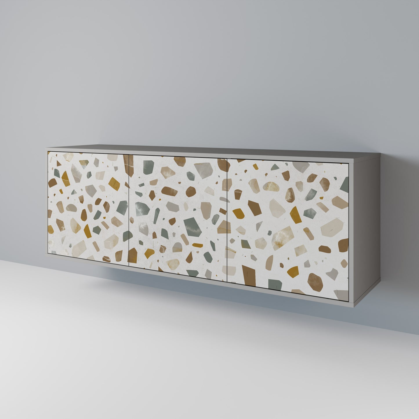 PIECES OF TOMORROW 3-Door Sideboard in Grey Finish