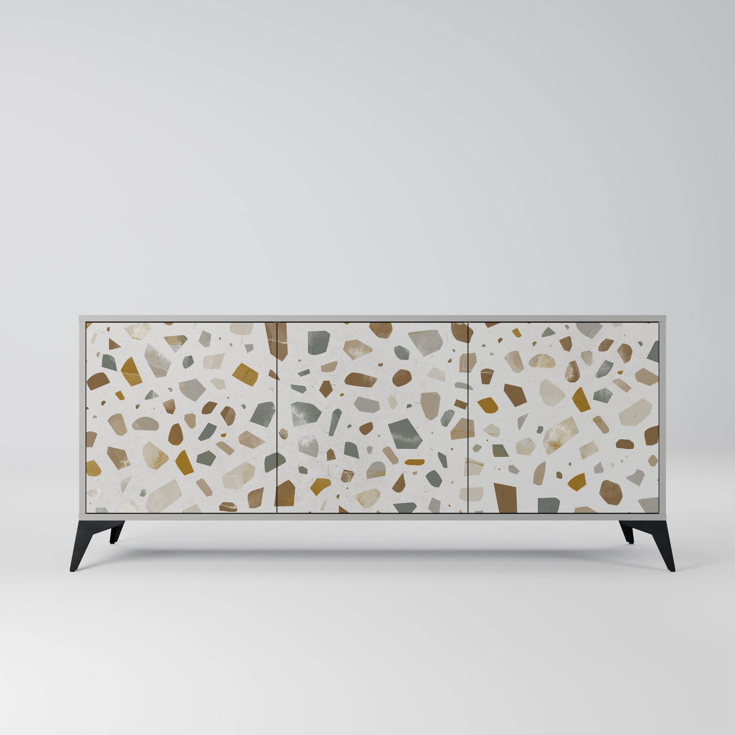 PIECES OF TOMORROW 3-Door Sideboard in Grey Finish