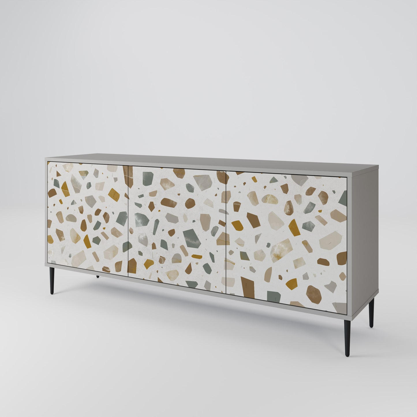 PIECES OF TOMORROW 3-Door Sideboard in Grey Finish