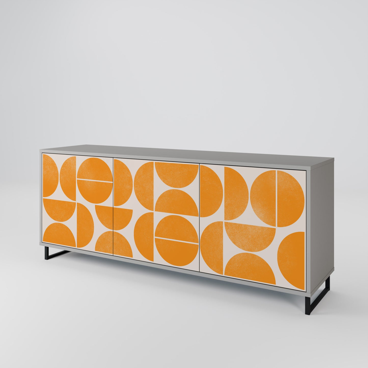 ÅTERKOMMANDE DRÖMMAR 3-dörrars sideboard i grå finish